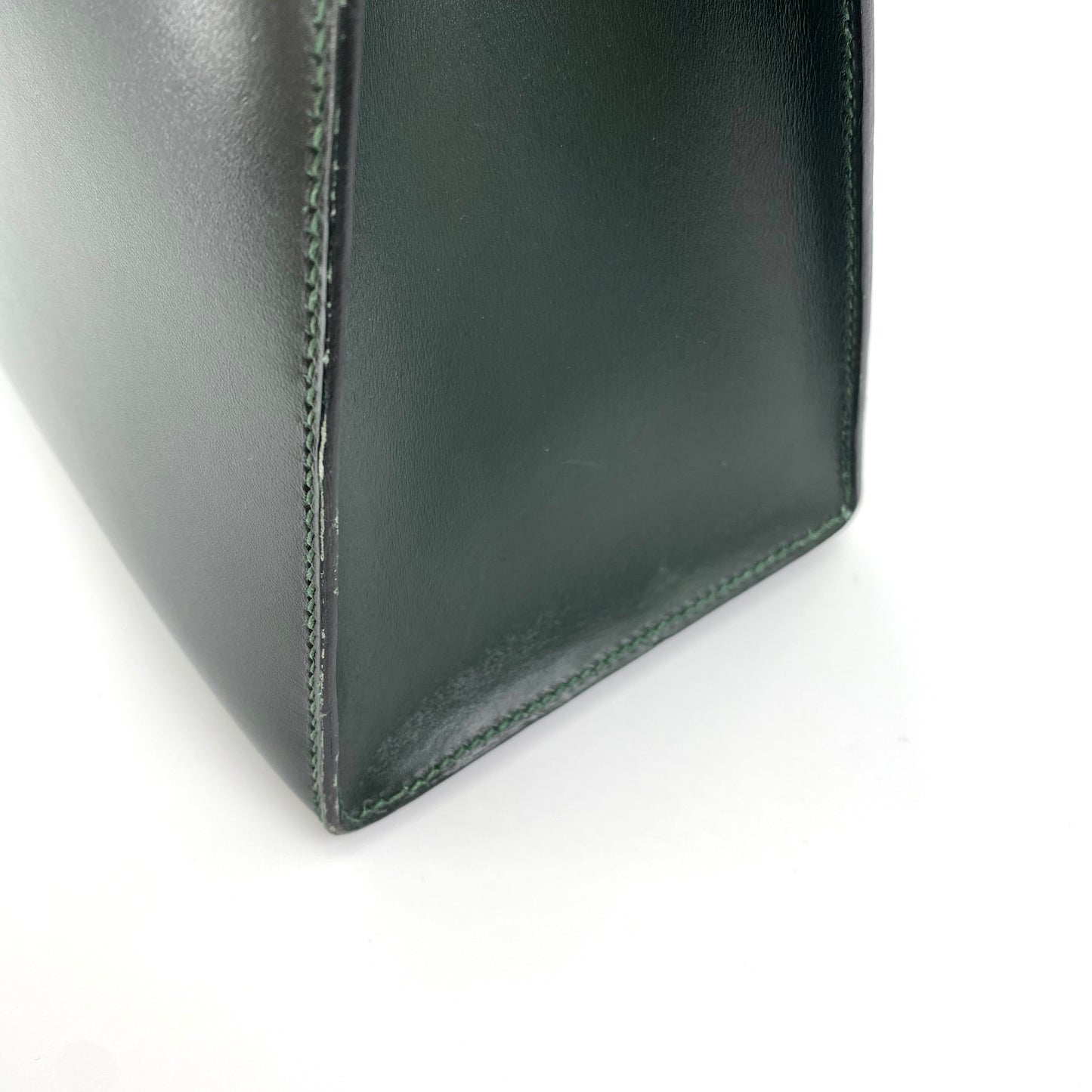 Clea, 1992 Kelly 32 Sellier Vert Box Gold Hardware with stamp OV