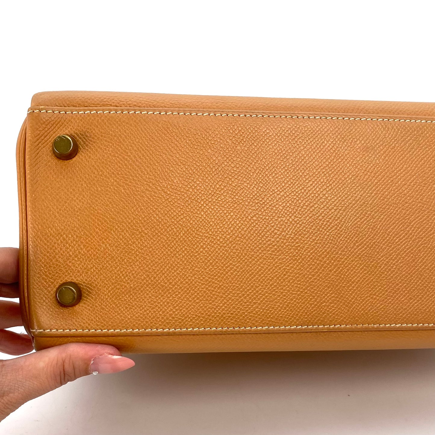Wade, 1994 Kelly 28 Retourne Naturel Couchevel Gold Hardware with stamp 〇X