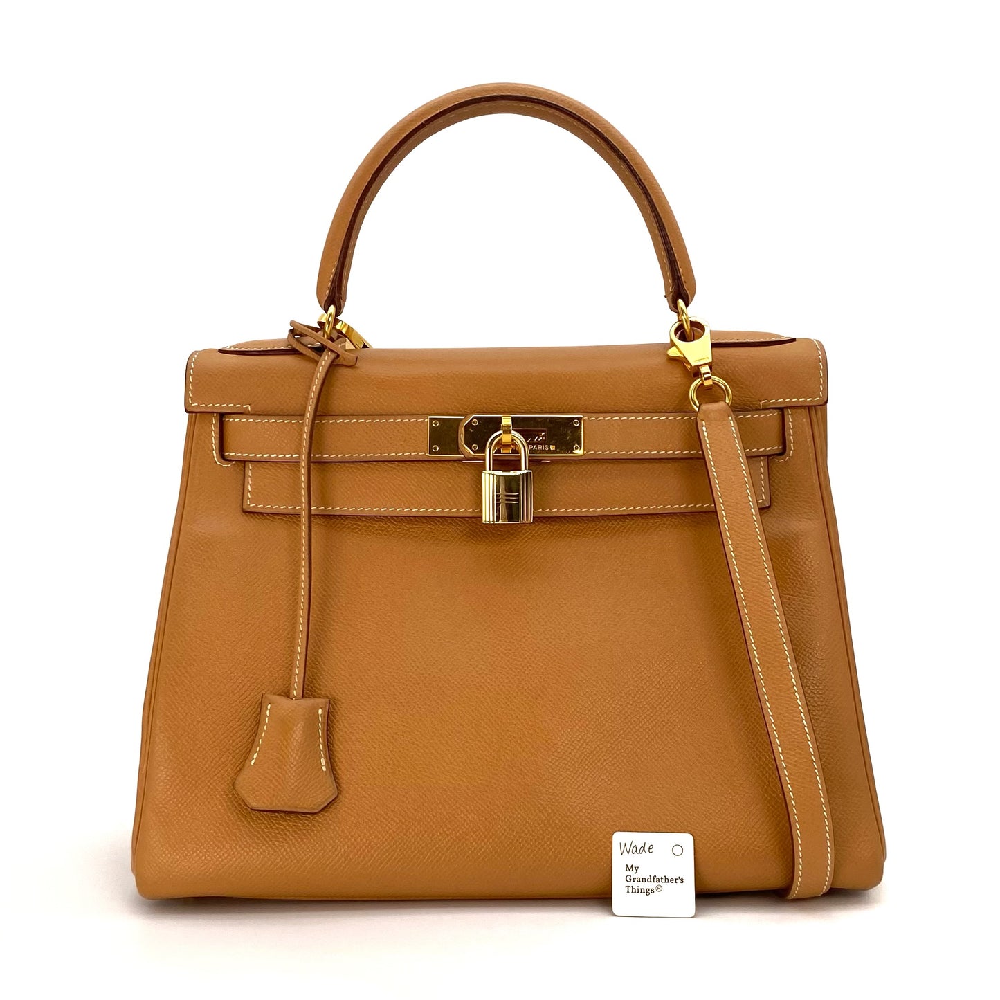 Wade, 1994 Kelly 28 Retourne Naturel Couchevel Gold Hardware with stamp 〇X