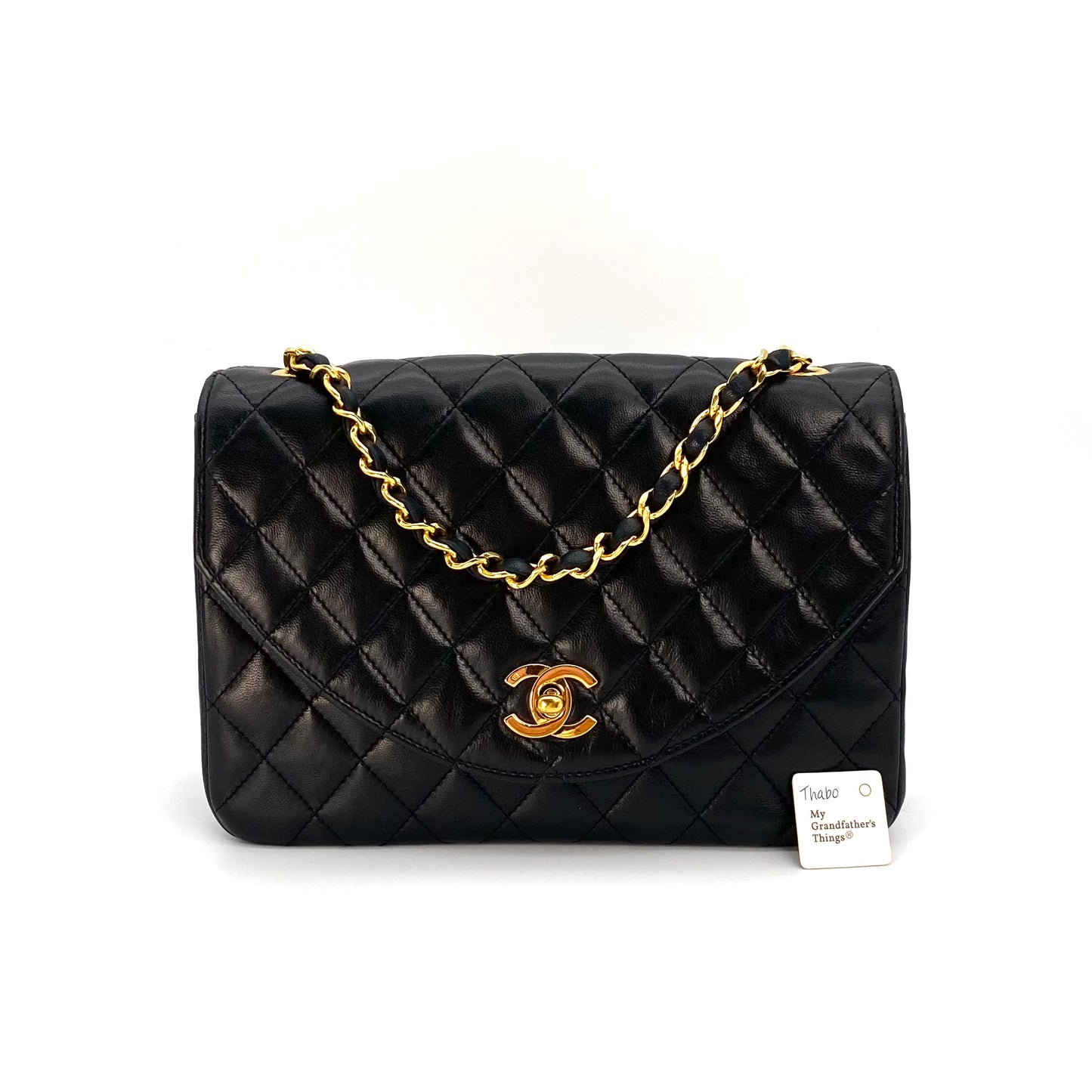Thabo, 1 Series Half Moon Black Lambskin with seal and card
