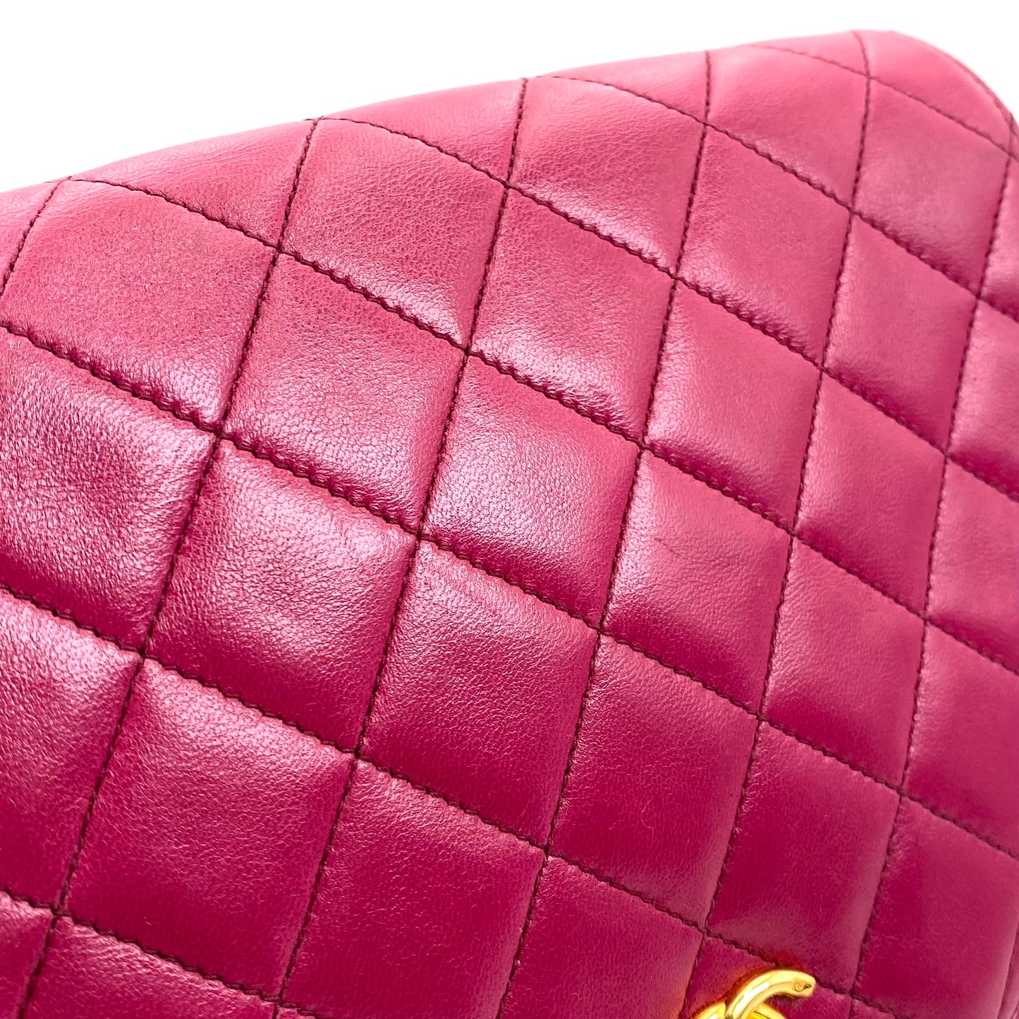 Ursa, 0 Series Magenta Lambskin Single Flap with seal and card