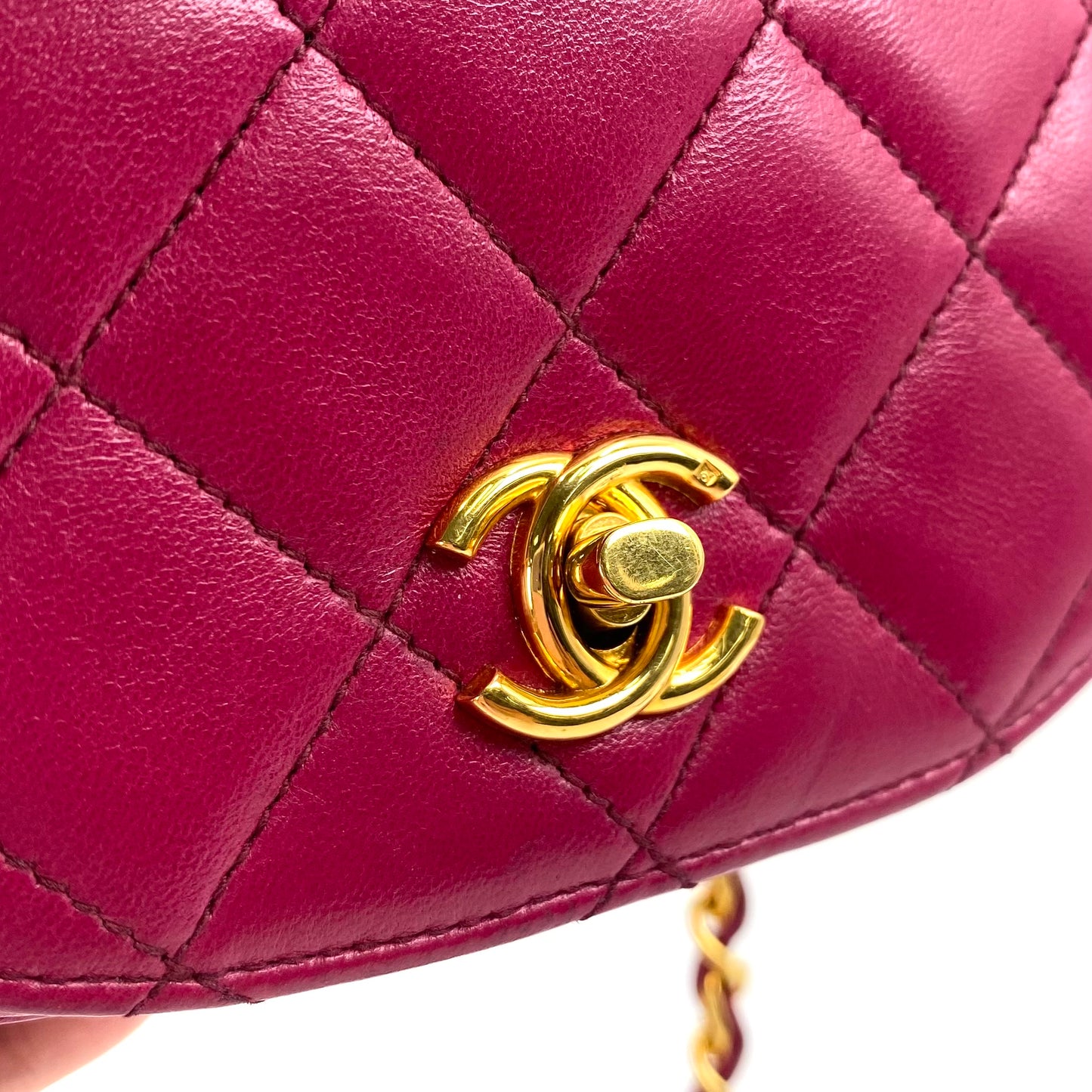 Ursa, 0 Series Magenta Lambskin Single Flap with seal and card