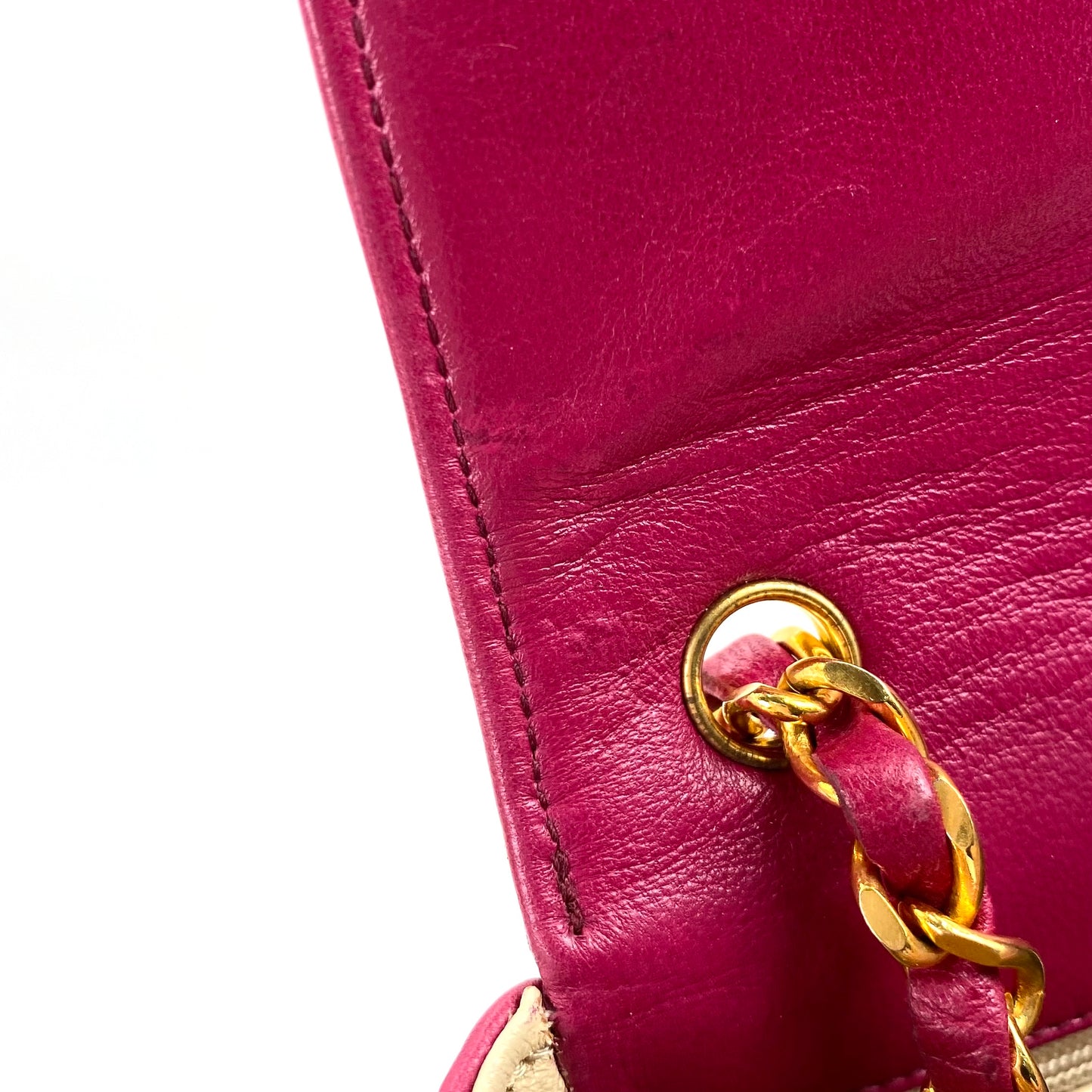 Ursa, 0 Series Magenta Lambskin Single Flap with seal and card