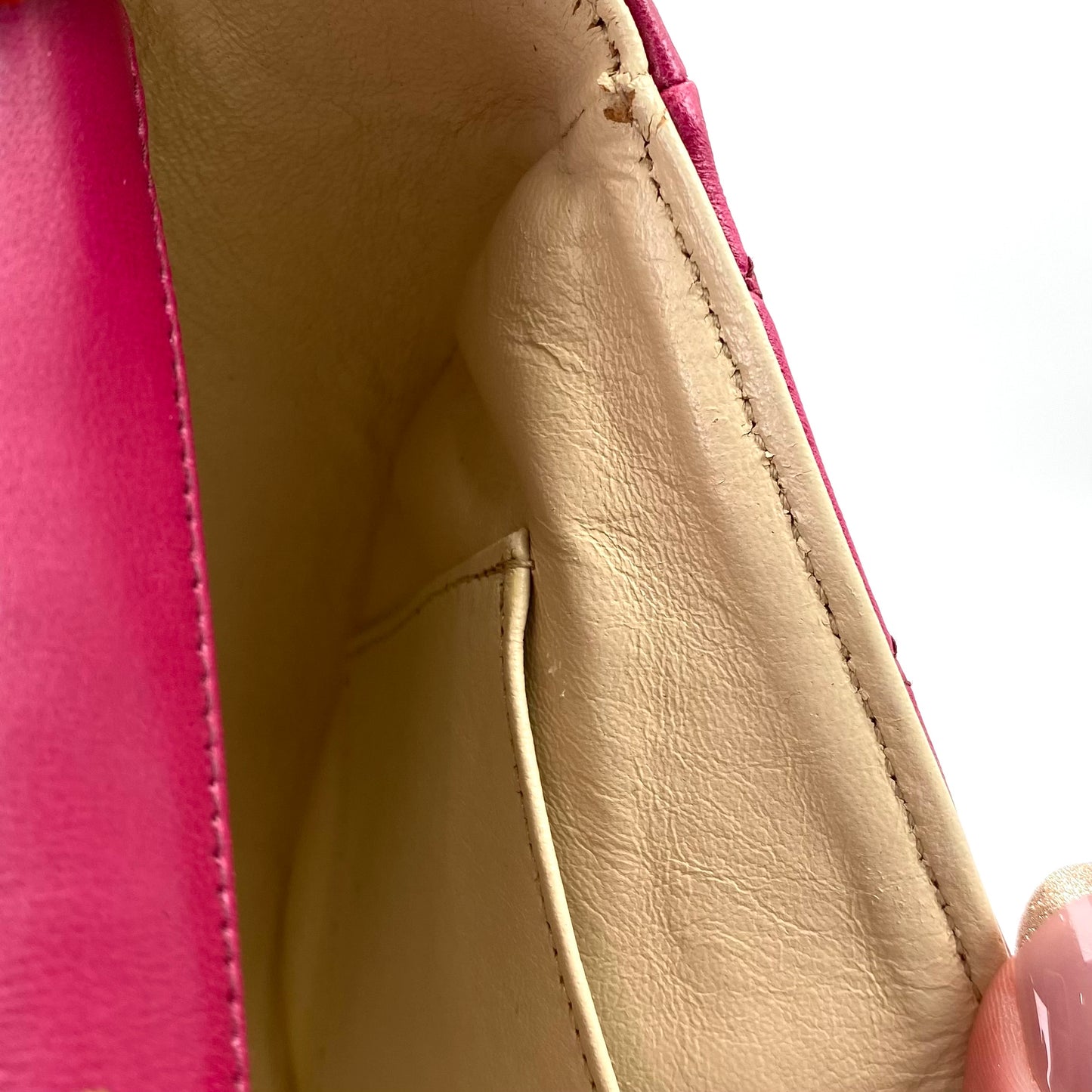 Ursa, 0 Series Magenta Lambskin Single Flap with seal and card