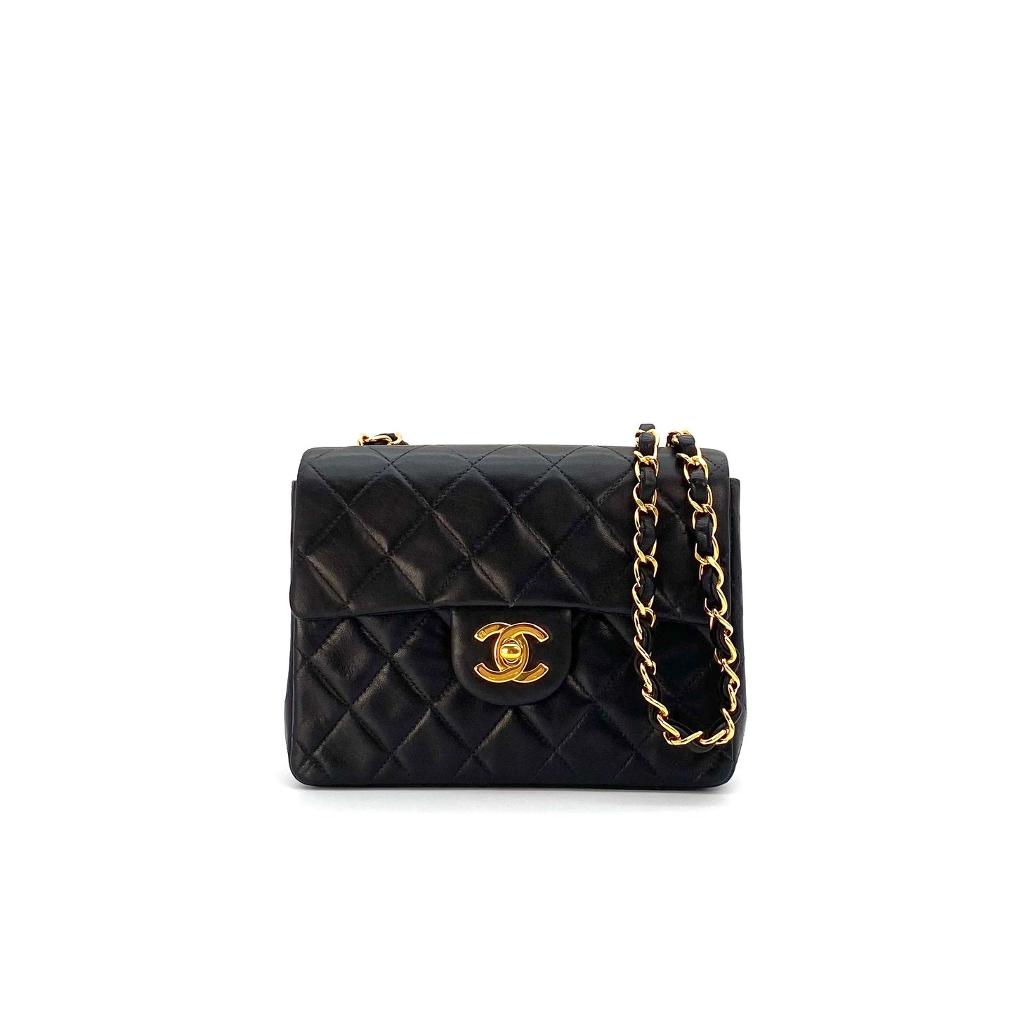 Valery Sr, 5 Series Mini Square 17cm Black Lambskin with seal and card