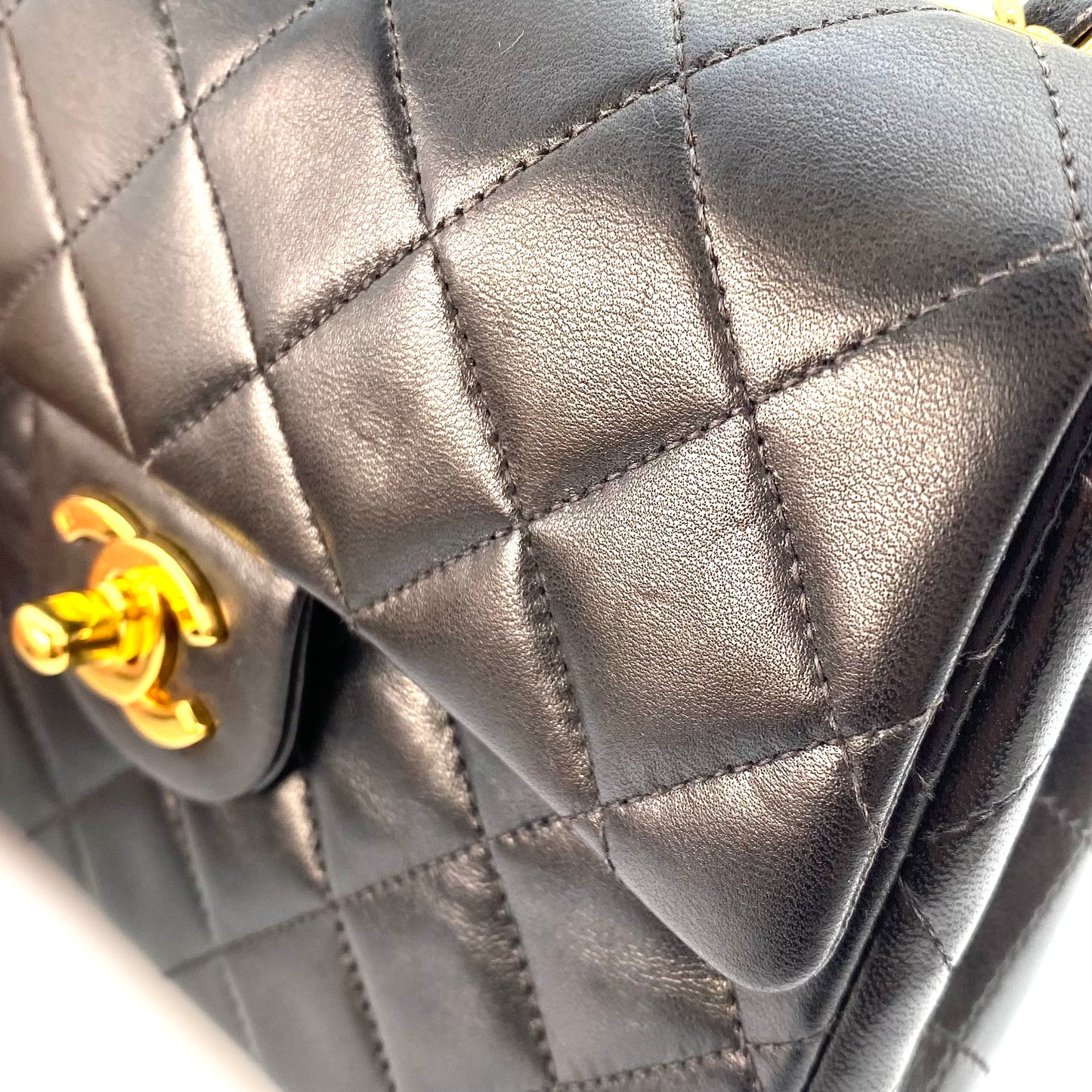 Valery Sr, 5 Series Mini Square 17cm Black Lambskin with seal and card