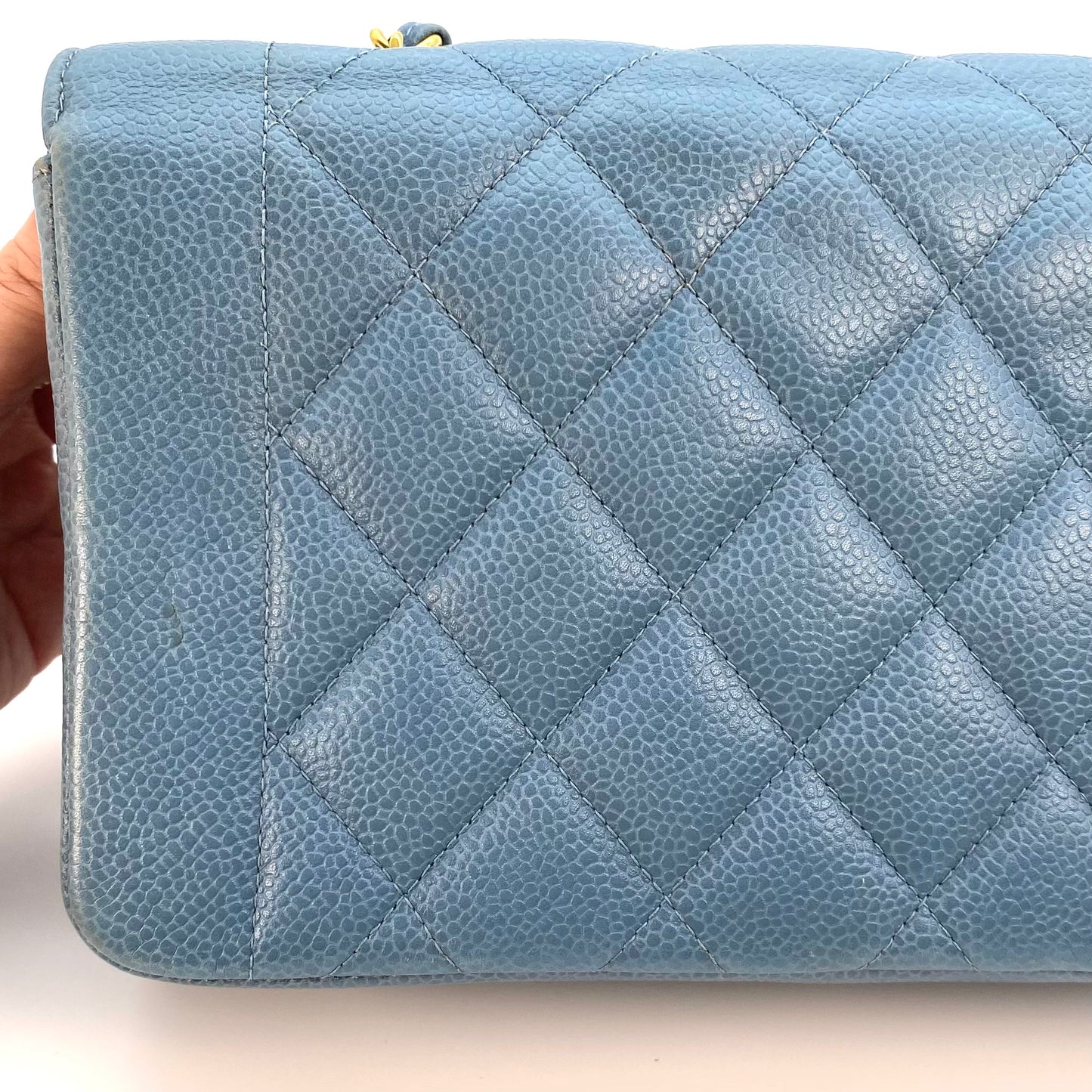 Jeana, 3 Series Small Diana Light Blue Caviar wth seal only