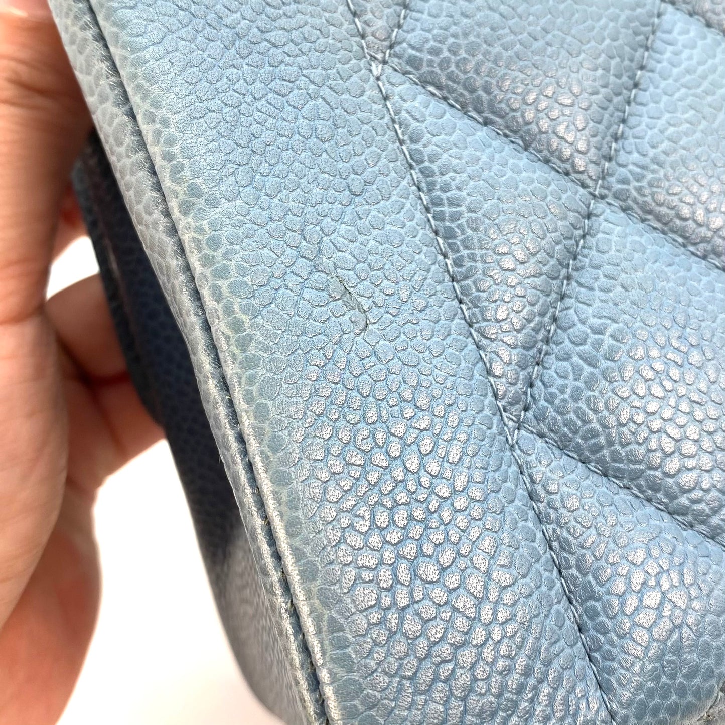 Jeana, 3 Series Small Diana Light Blue Caviar wth seal only