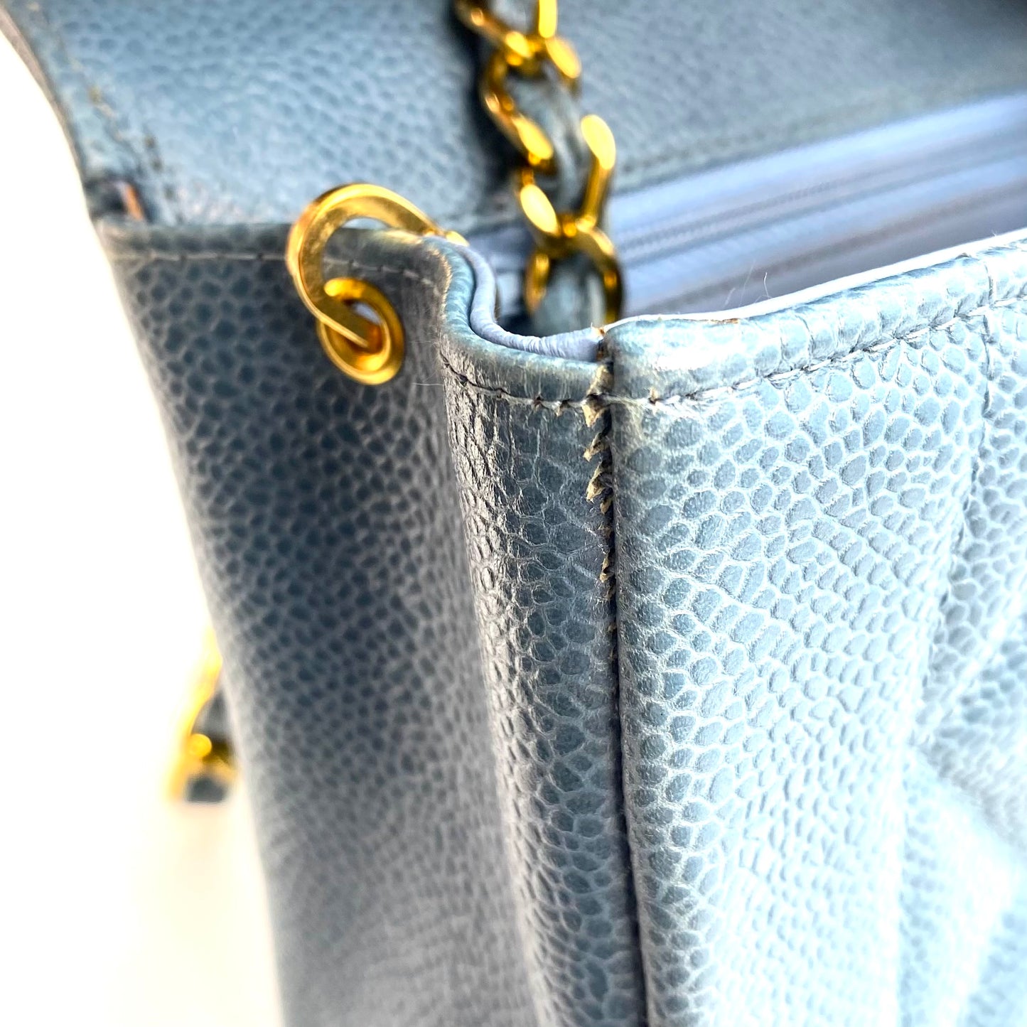 Jeana, 3 Series Small Diana Light Blue Caviar wth seal only