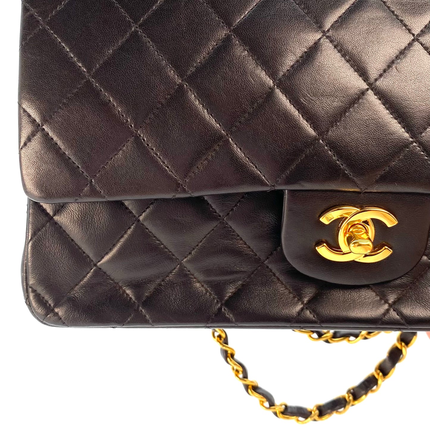 Vicky, 3 Series Medium Classic Flap Black Lambskin with seal only