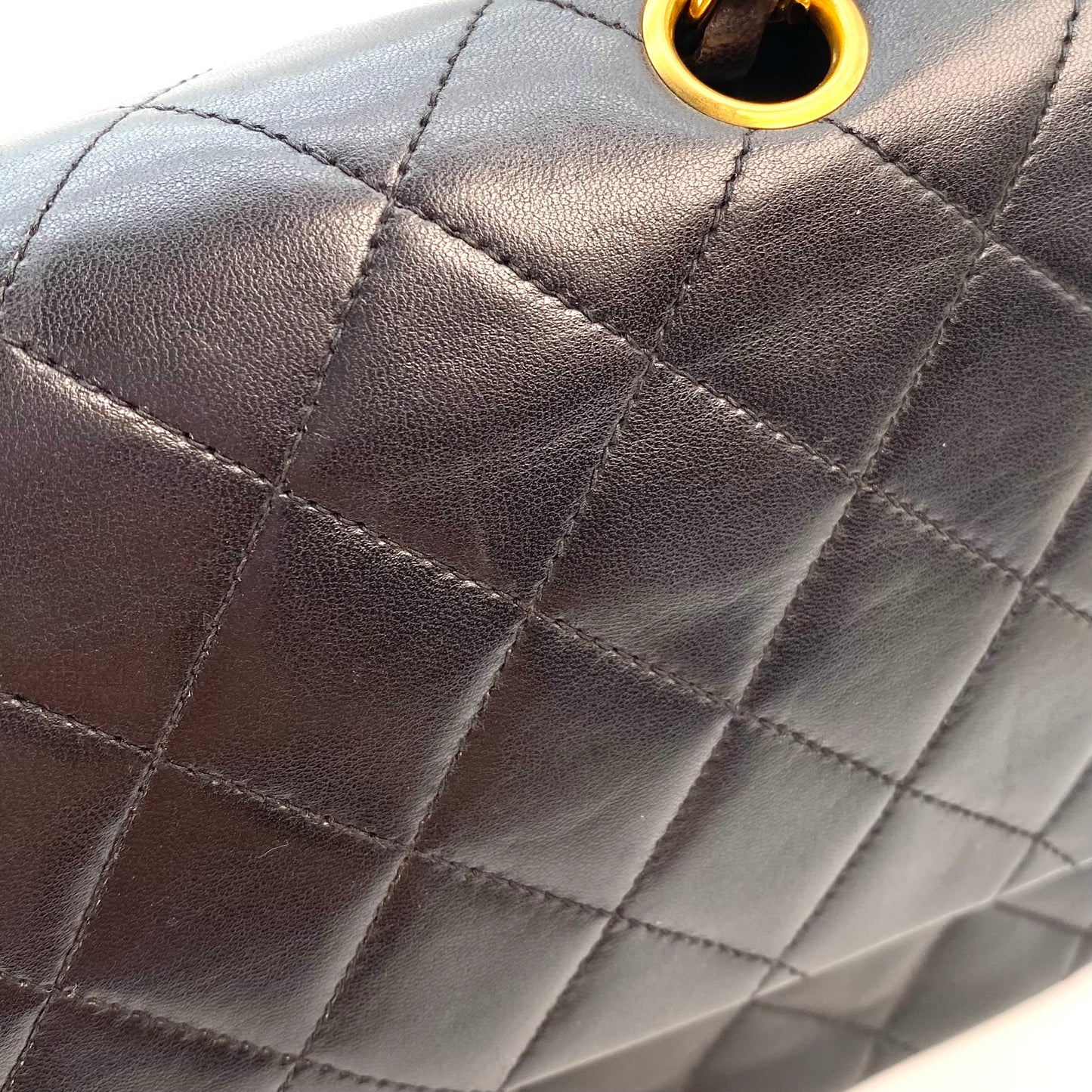 Vicky, 3 Series Medium Classic Flap Black Lambskin with seal only