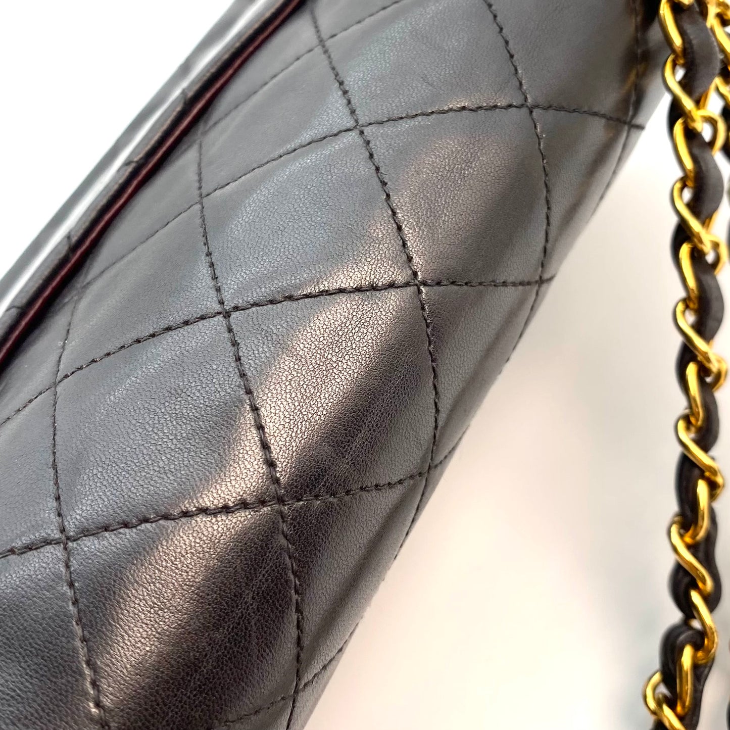 Vicky, 3 Series Medium Classic Flap Black Lambskin with seal only