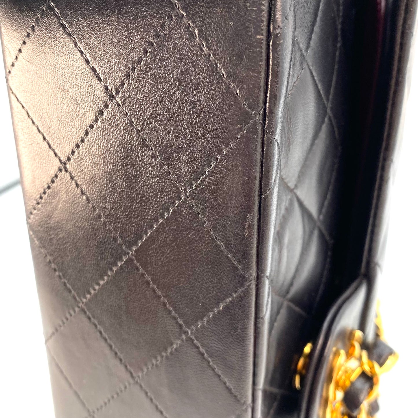 Vicky, 3 Series Medium Classic Flap Black Lambskin with seal only