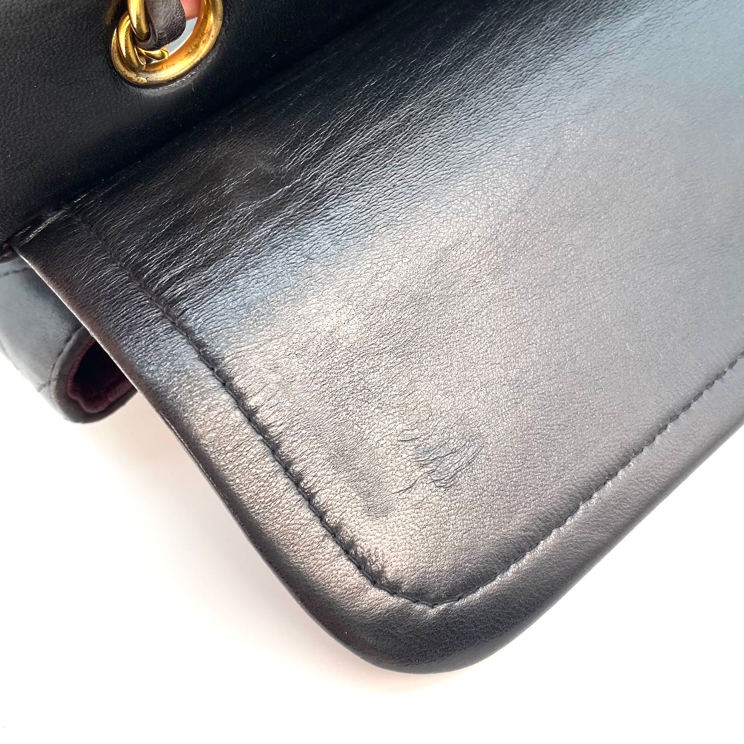 Vicky, 3 Series Medium Classic Flap Black Lambskin with seal only