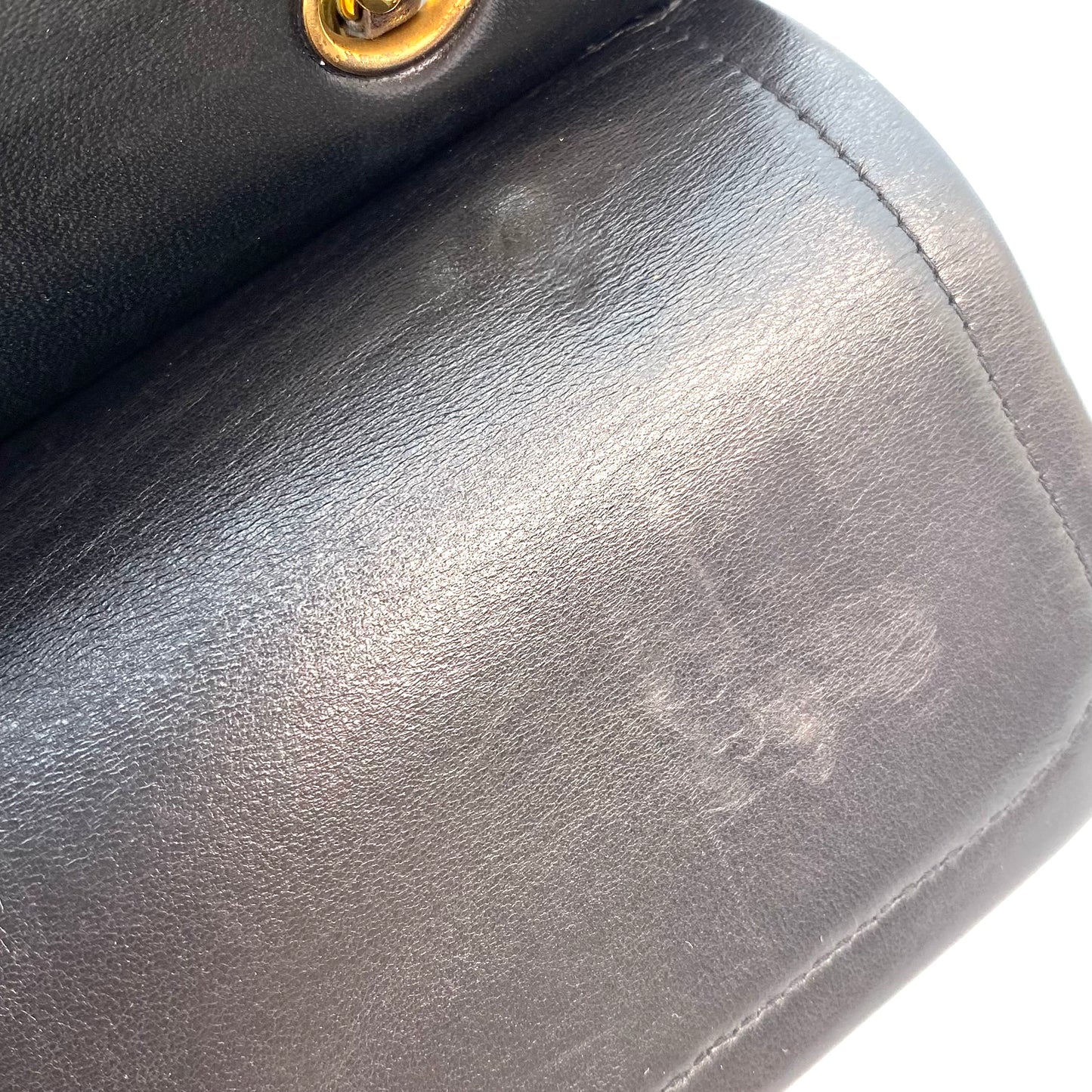 Vicky, 3 Series Medium Classic Flap Black Lambskin with seal only