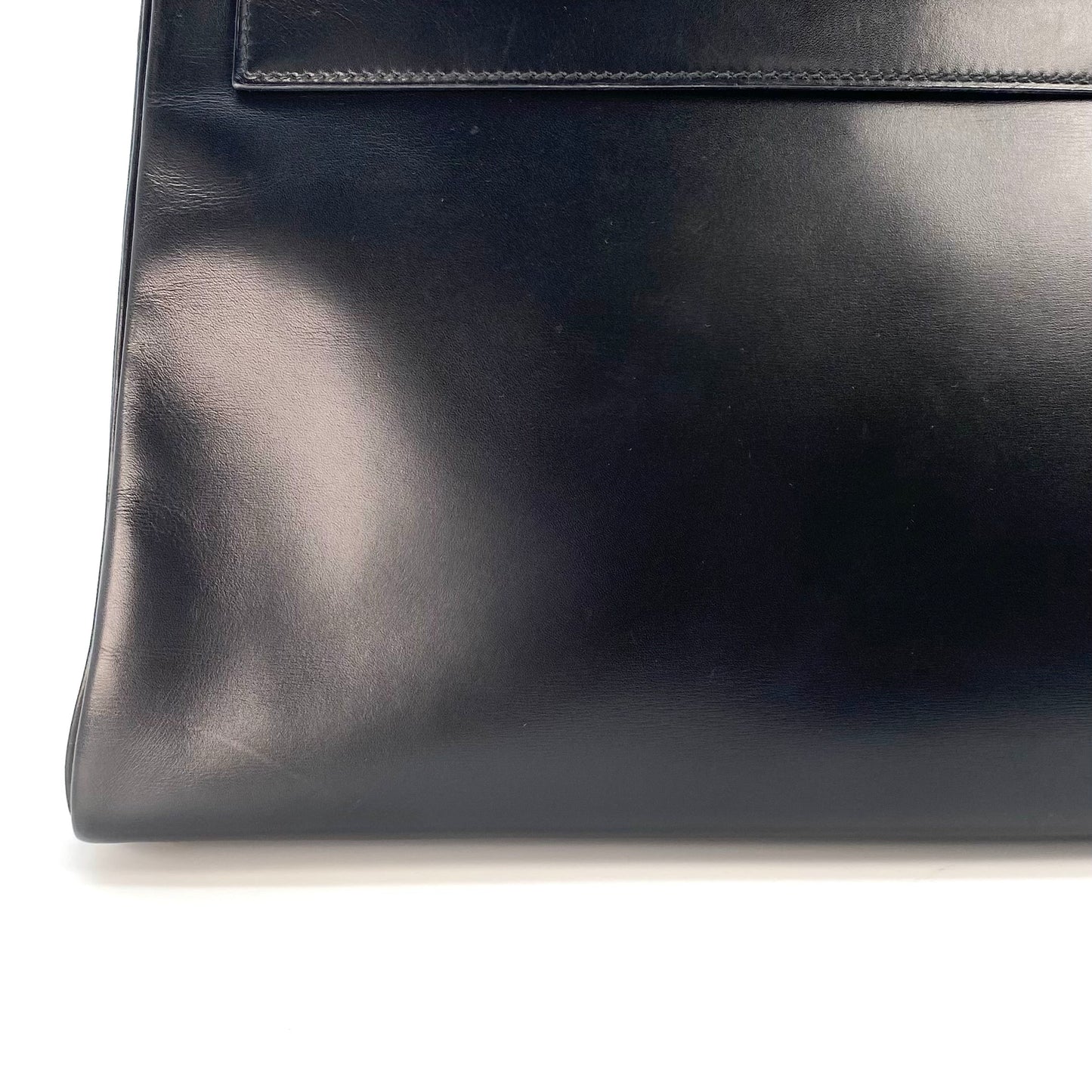Nisa, 1991 Kelly 32 Retourne Black Boxcalf with stamp 〇U