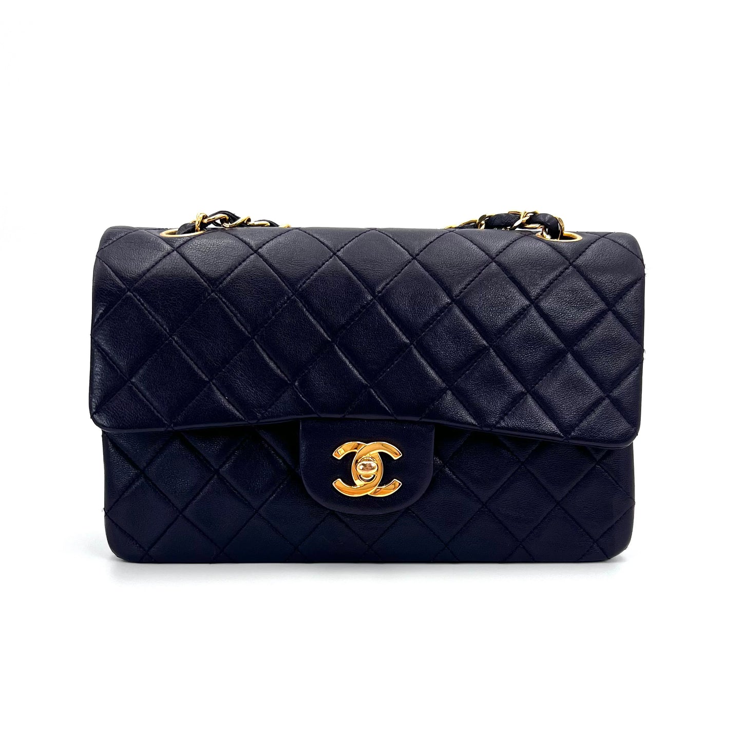 Kalya, 1 series small classic flap purple lambskin with seal and card