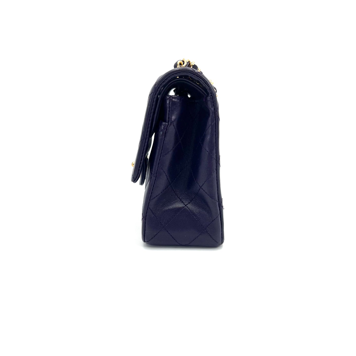 Kalya, 1 series small classic flap purple lambskin with seal and card