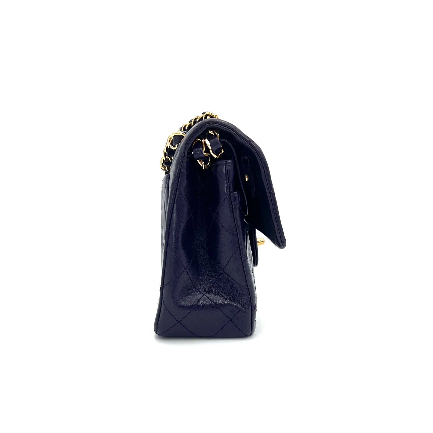 Kalya, 1 series small classic flap purple lambskin with seal and card
