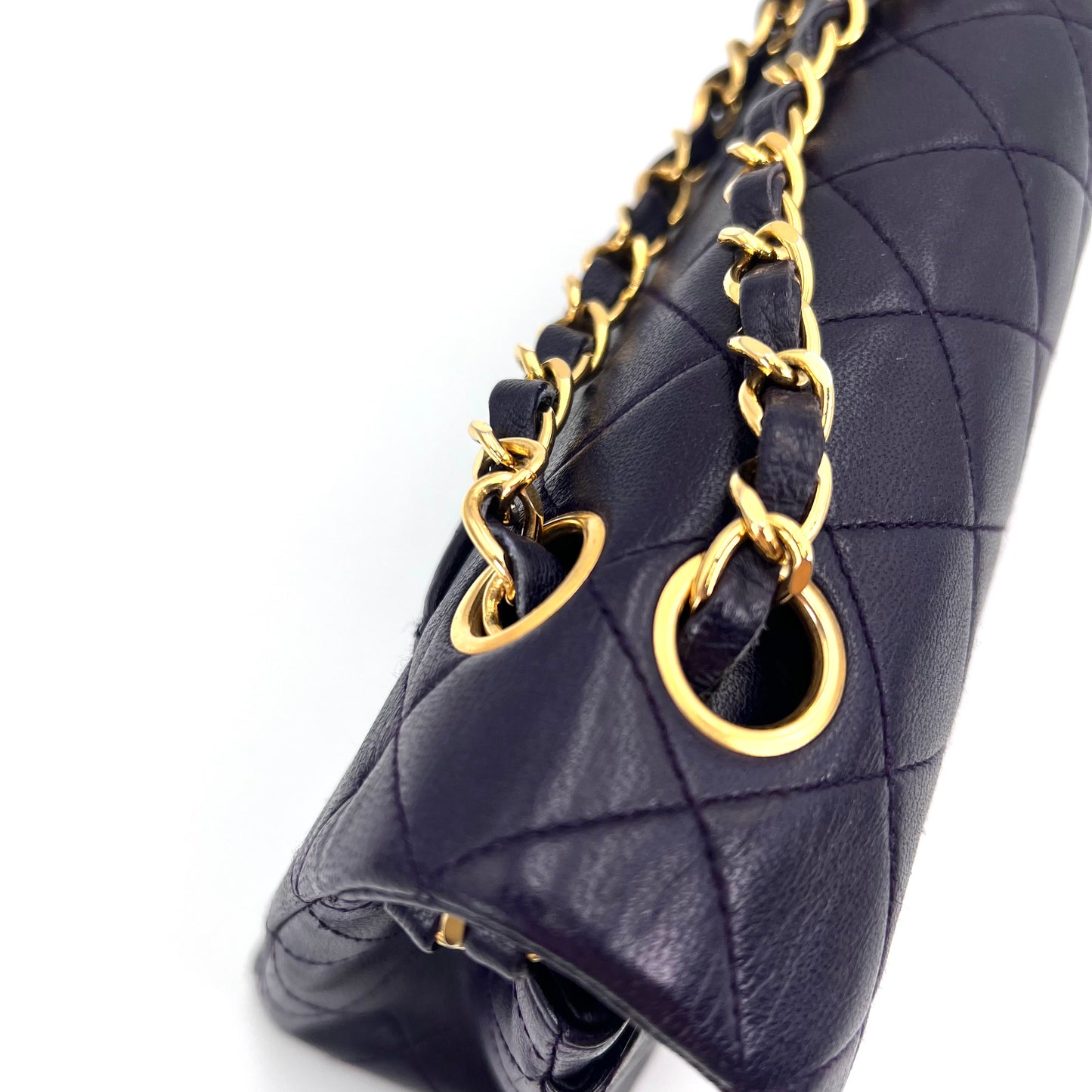Kalya, 1 series small classic flap purple lambskin with seal and card