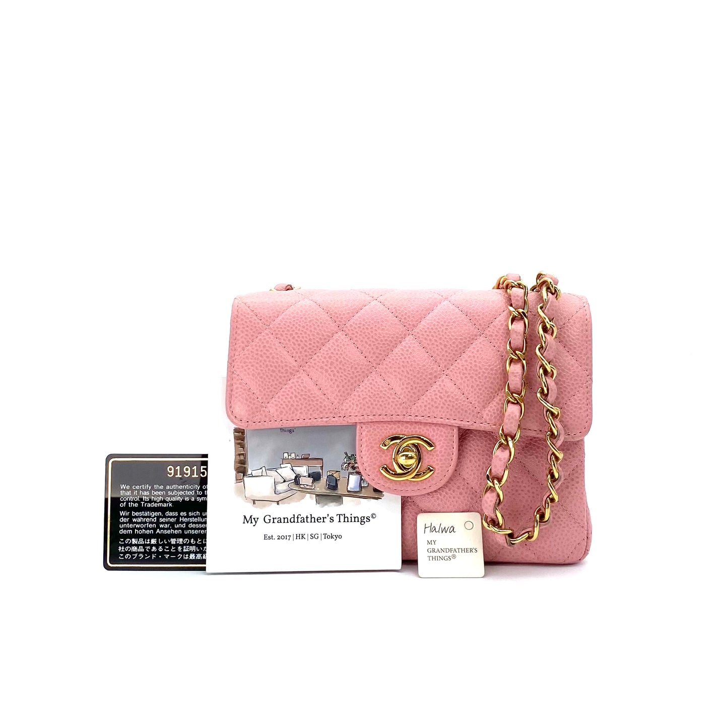 Halwa, 9 Series Mini Square 17cm Pink Caviar with seal and card