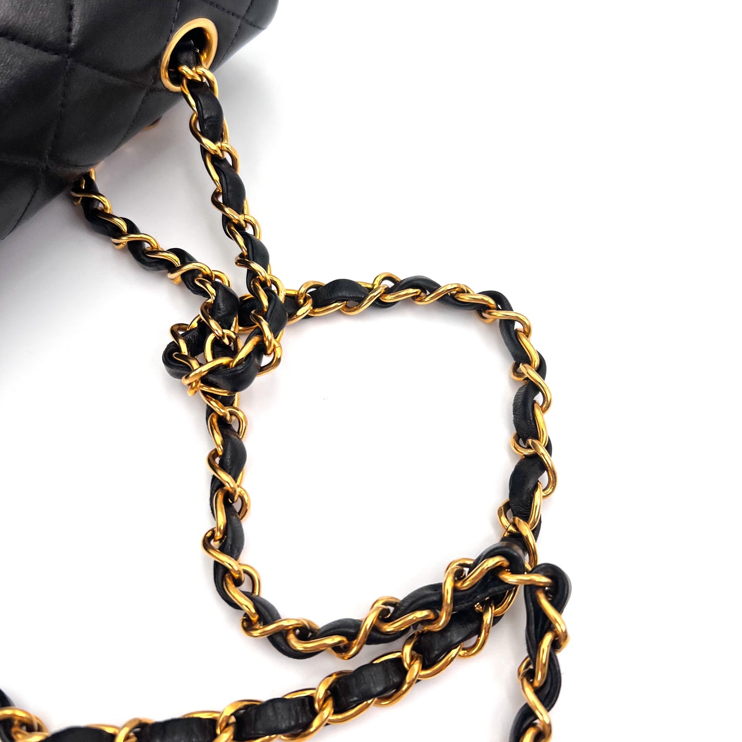 Engelbert, 3 series small classic flap black lambskin with seal only