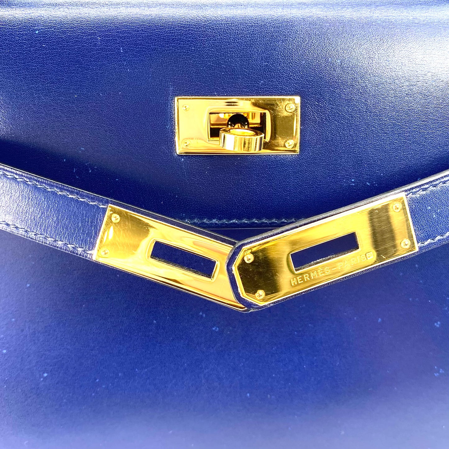 Caelan, 1992 Kelly 28 Blue Boxcalf with stamp 〇V