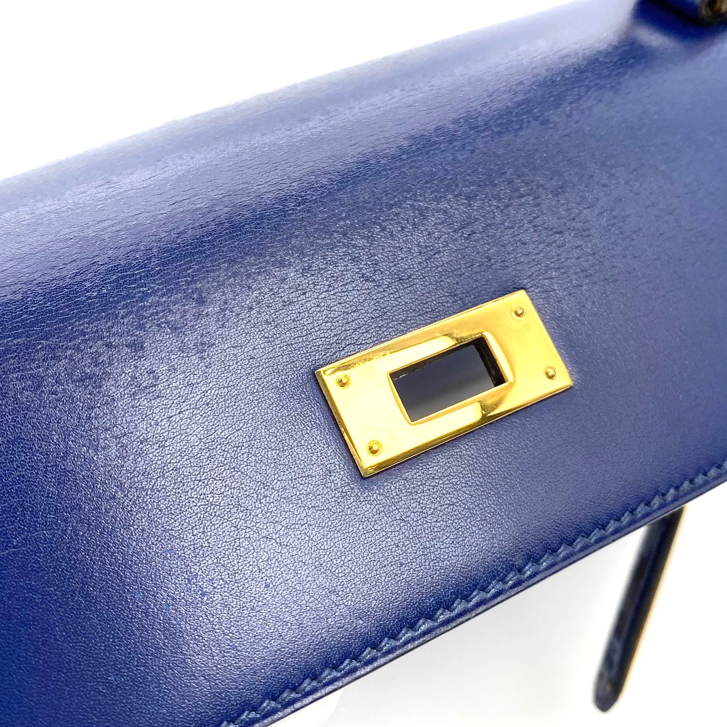 Caelan, 1992 Kelly 28 Blue Boxcalf with stamp 〇V