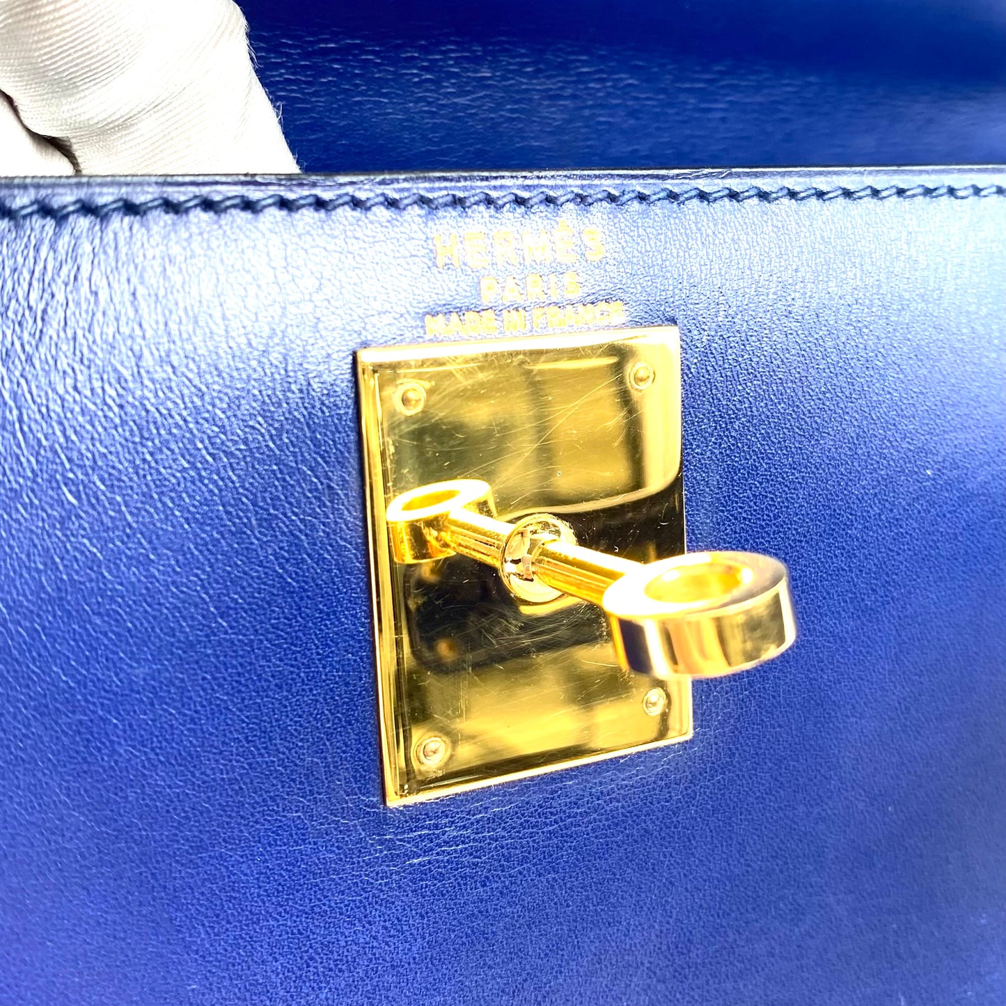 Caelan, 1992 Kelly 28 Blue Boxcalf with stamp 〇V