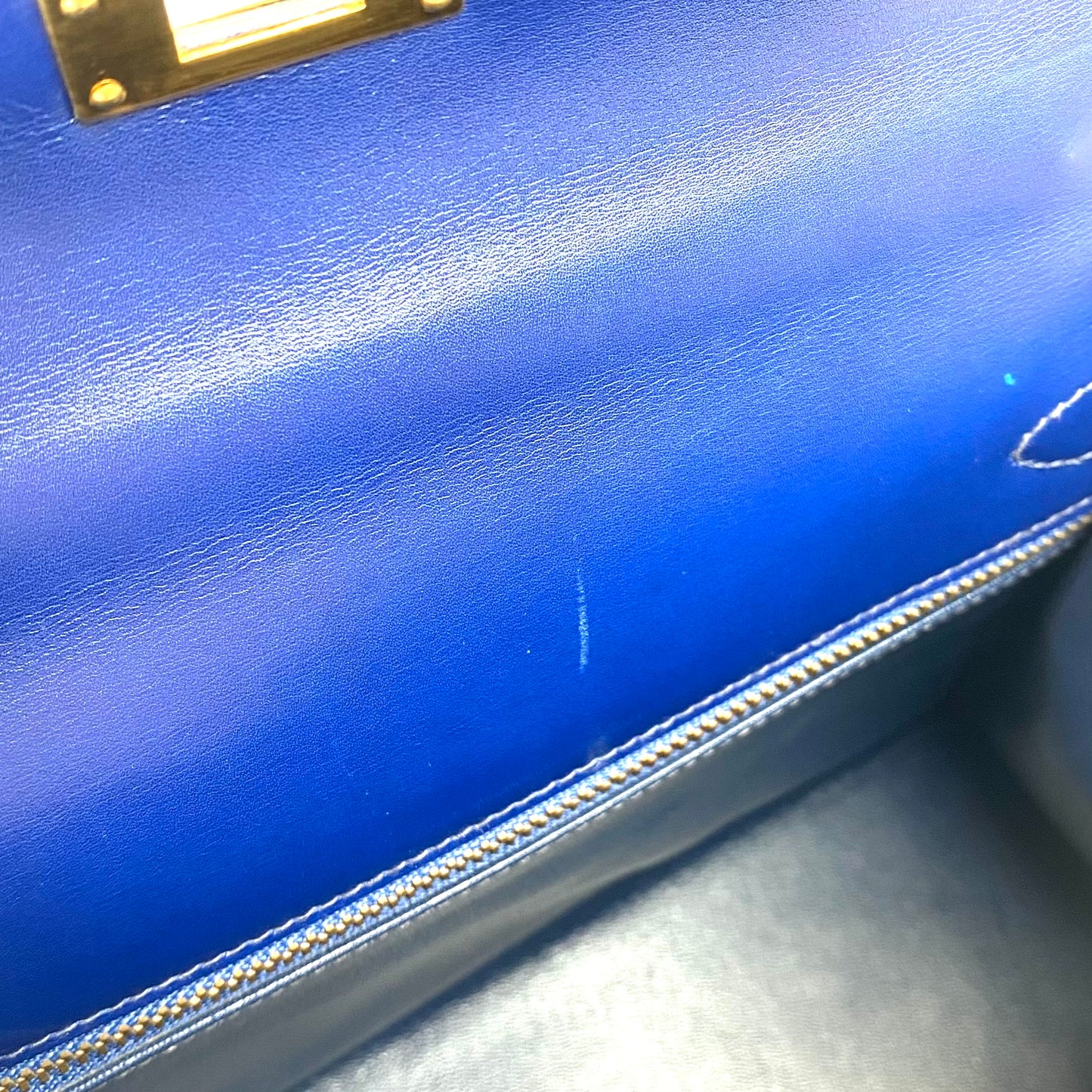 Caelan, 1992 Kelly 28 Blue Boxcalf with stamp 〇V