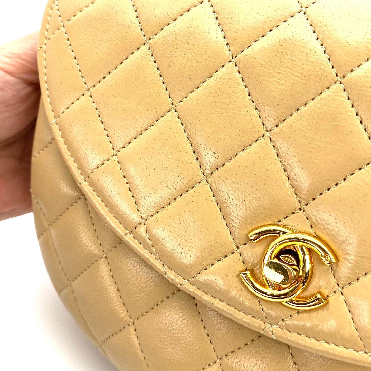 Elliot, 0 Series Half Moon Beige Lambskin with seal only