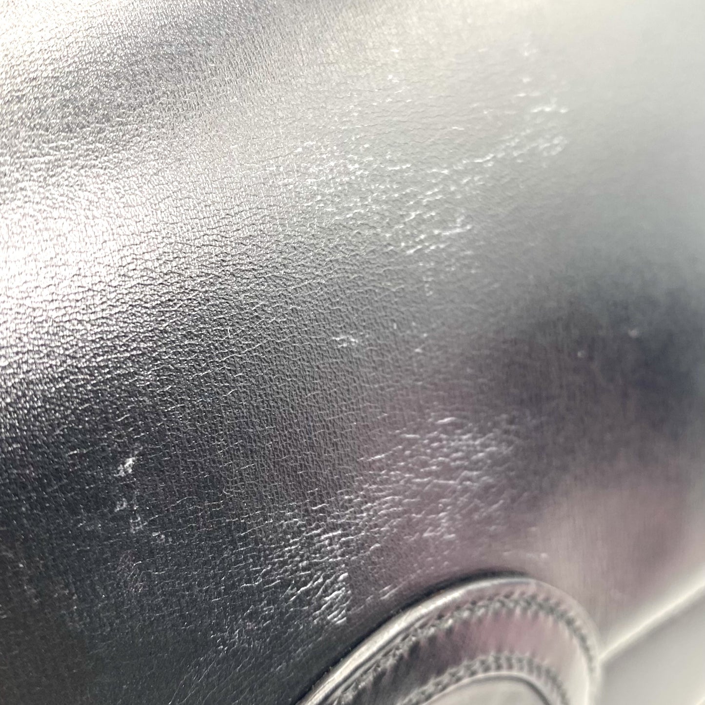 Gala, 1977 box calf black leather GHW with stamp 〇G