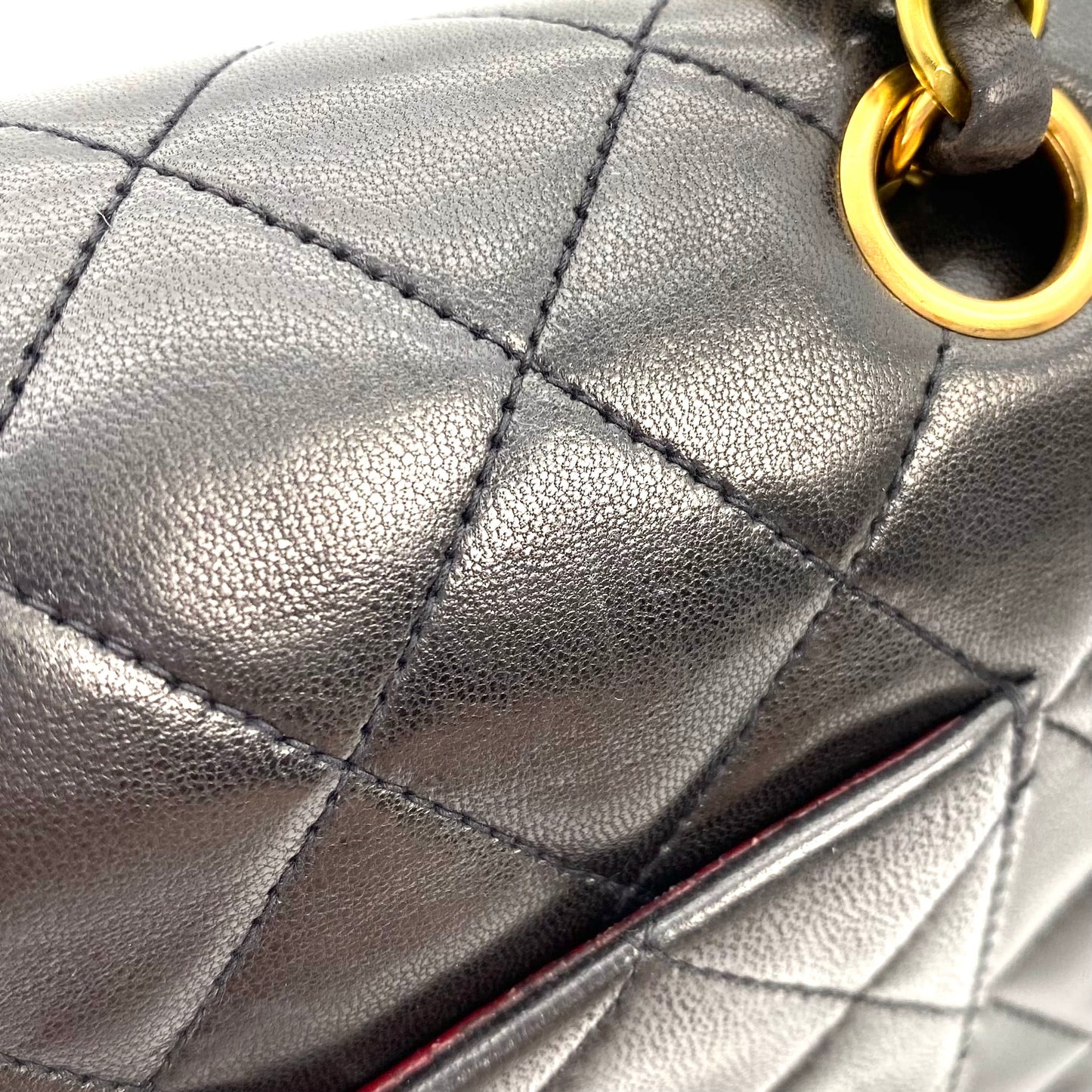 Ryder, 3 Series Medium Classic Flap Black Lambskin with seal and card
