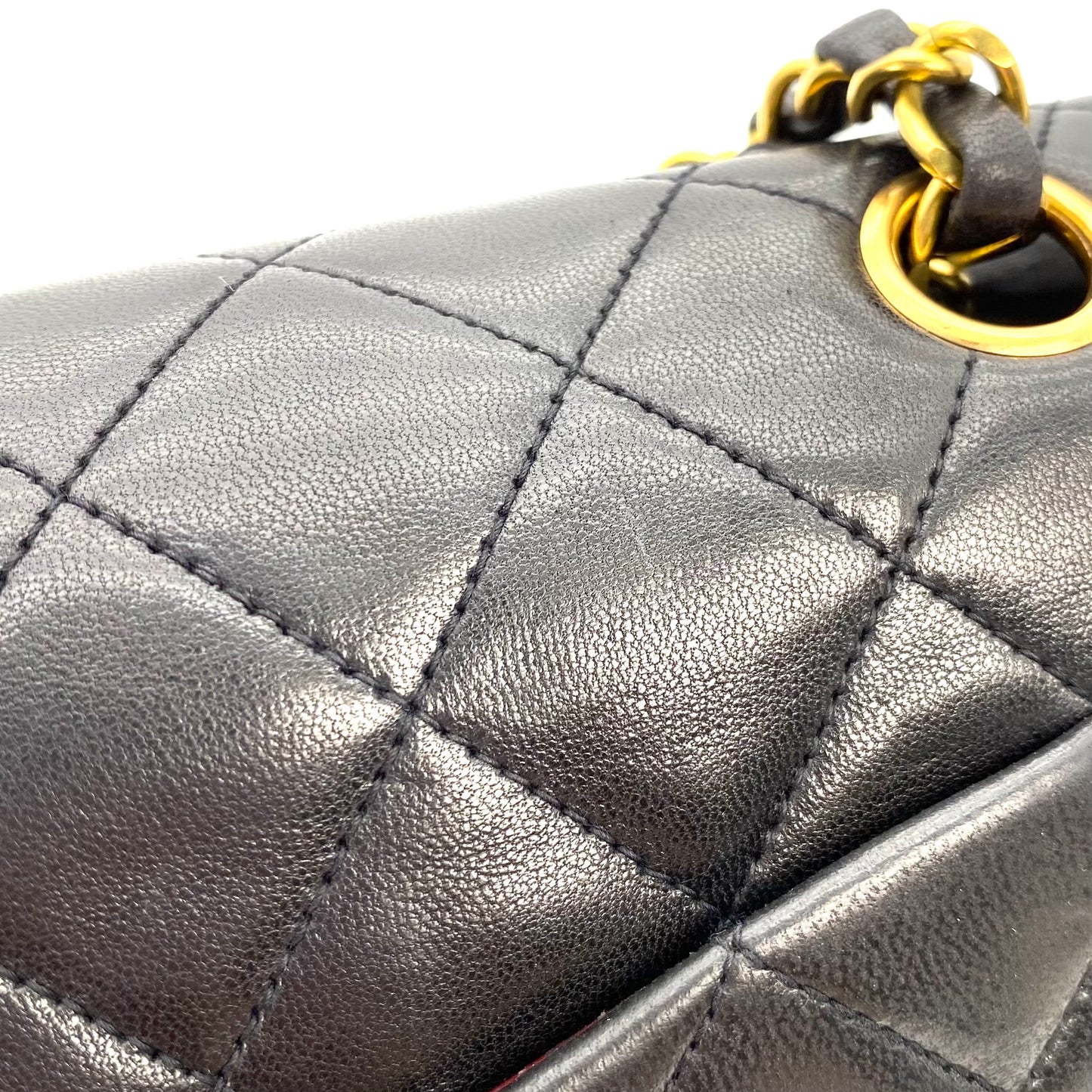 Ryder, 3 Series Medium Classic Flap Black Lambskin with seal and card