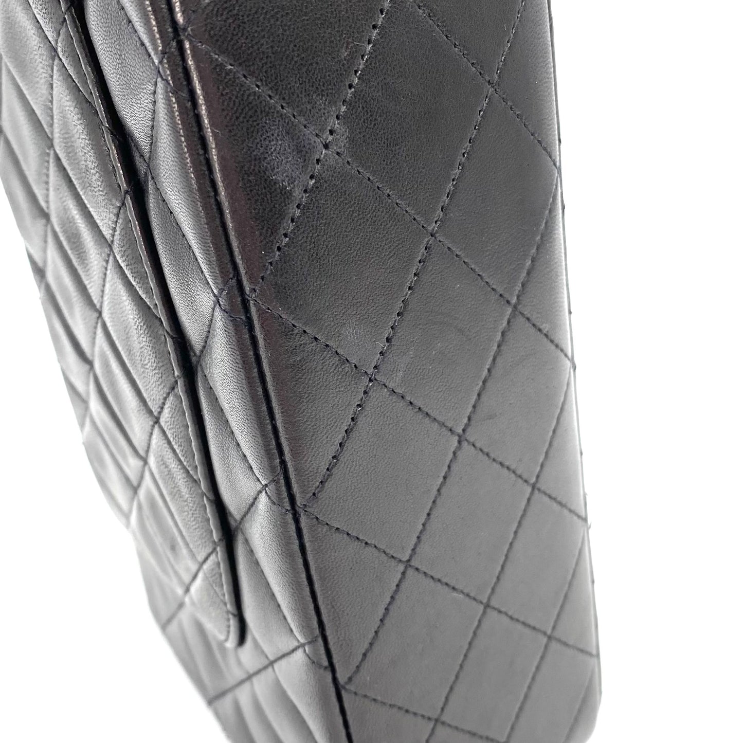 Ryder, 3 Series Medium Classic Flap Black Lambskin with seal and card