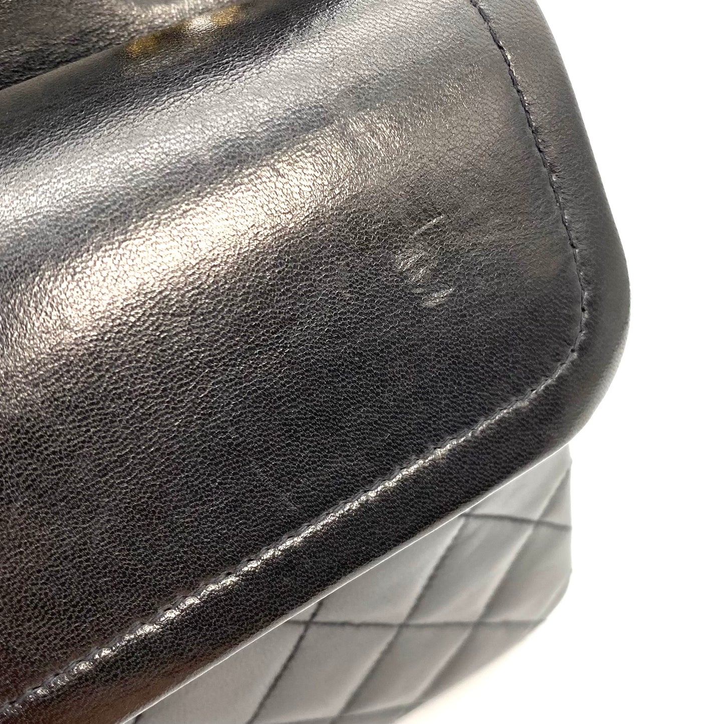 Ryder, 3 Series Medium Classic Flap Black Lambskin with seal and card