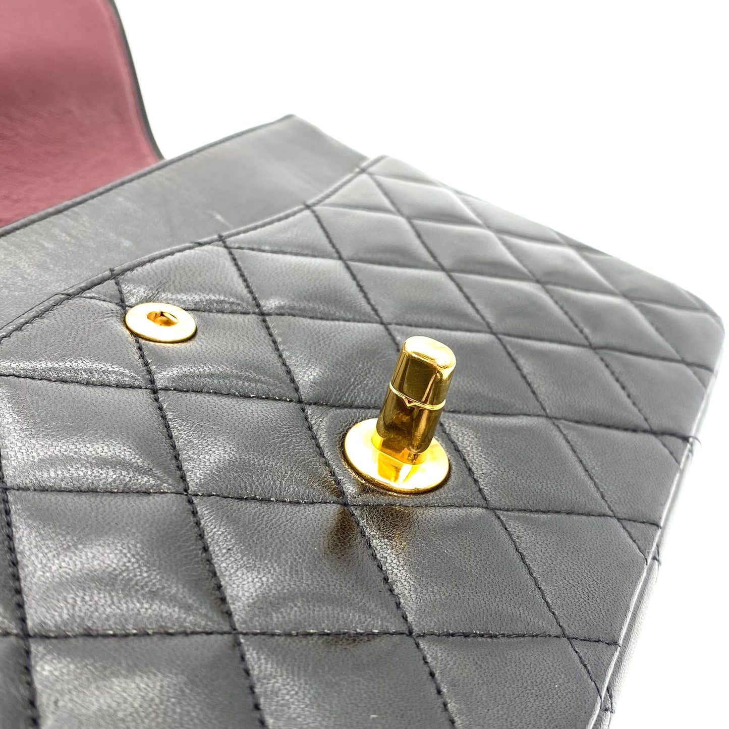 Ryder, 3 Series Medium Classic Flap Black Lambskin with seal and card
