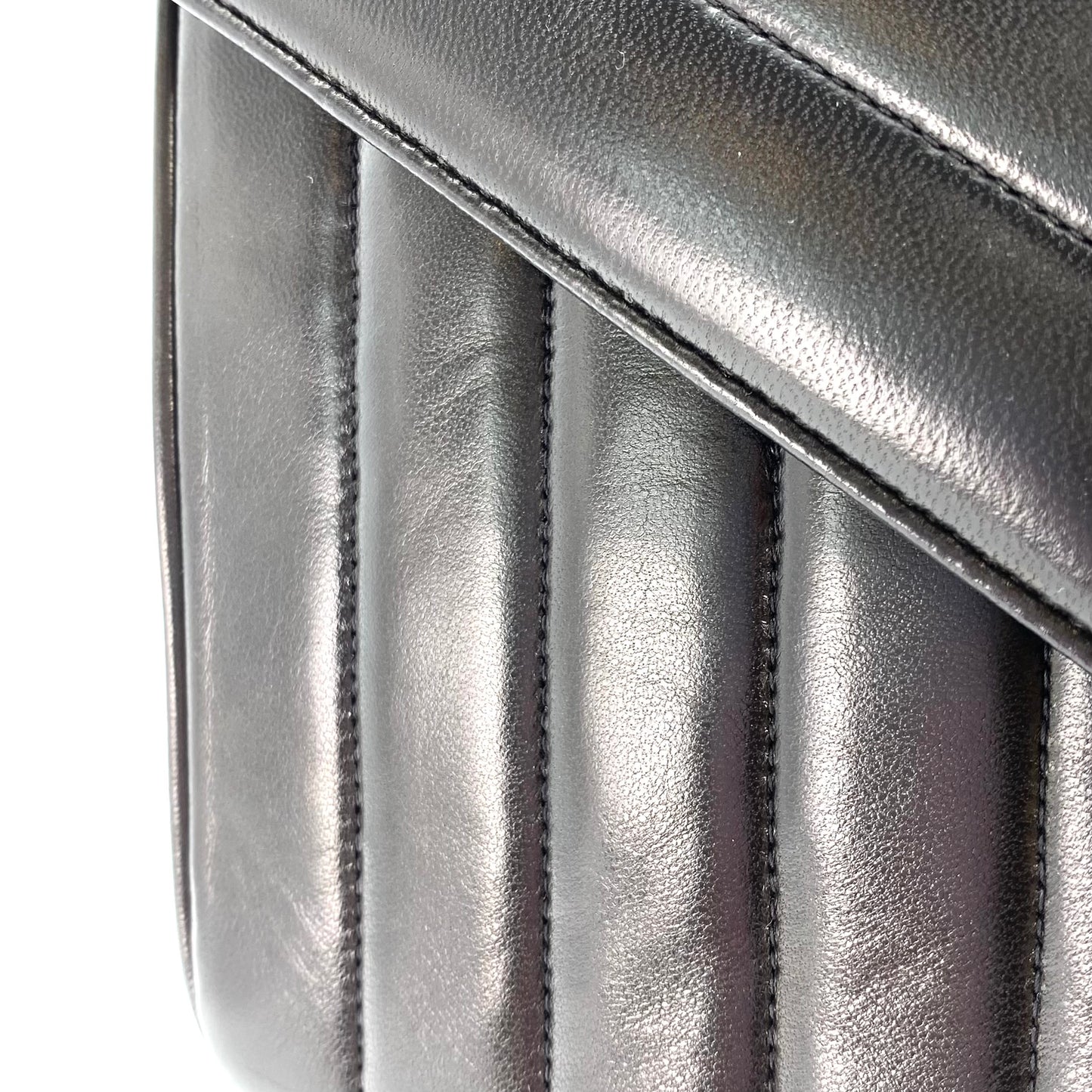 Jace, 2 Series Chevron Black Lambskin with seal and card