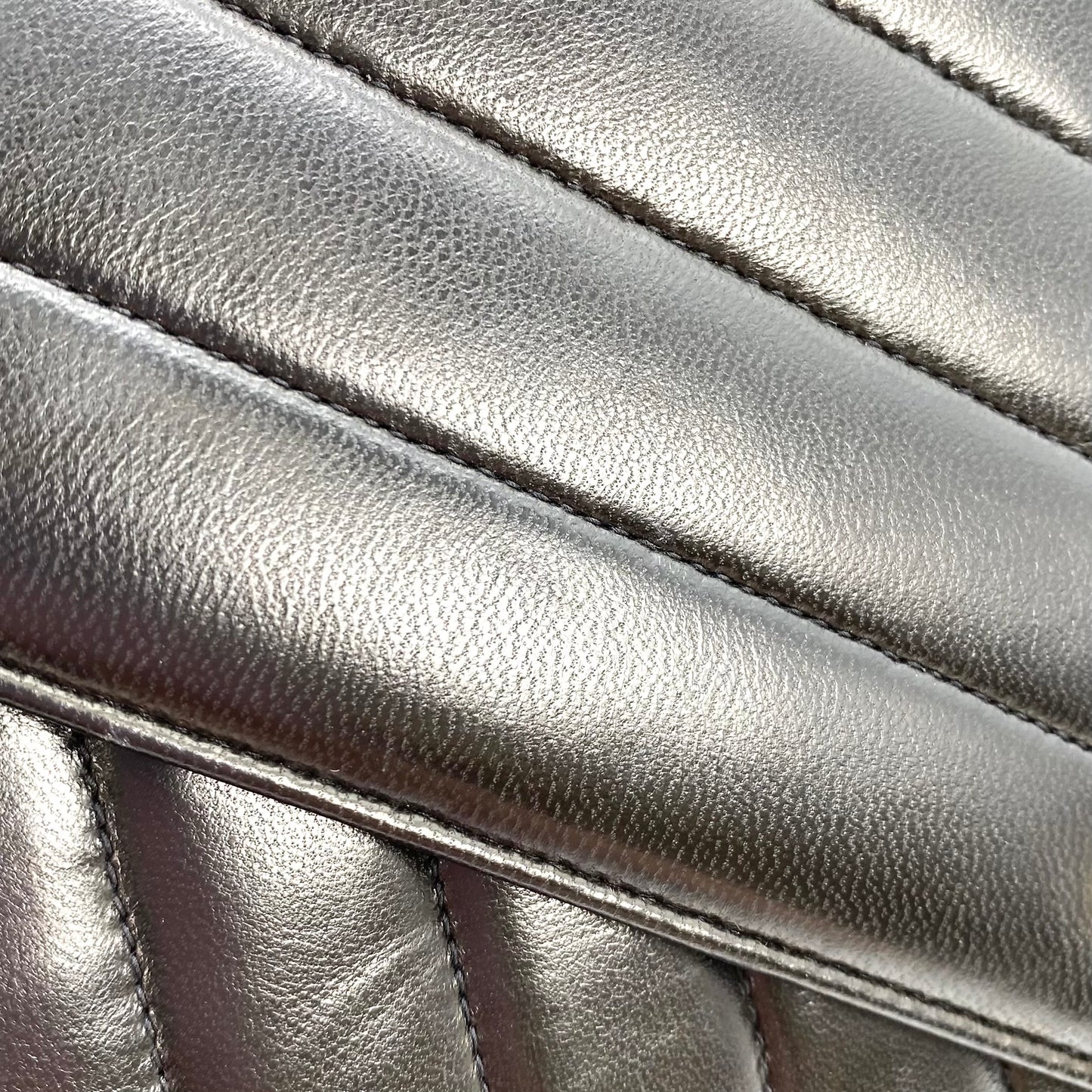 Jace, 2 Series Chevron Black Lambskin with seal and card