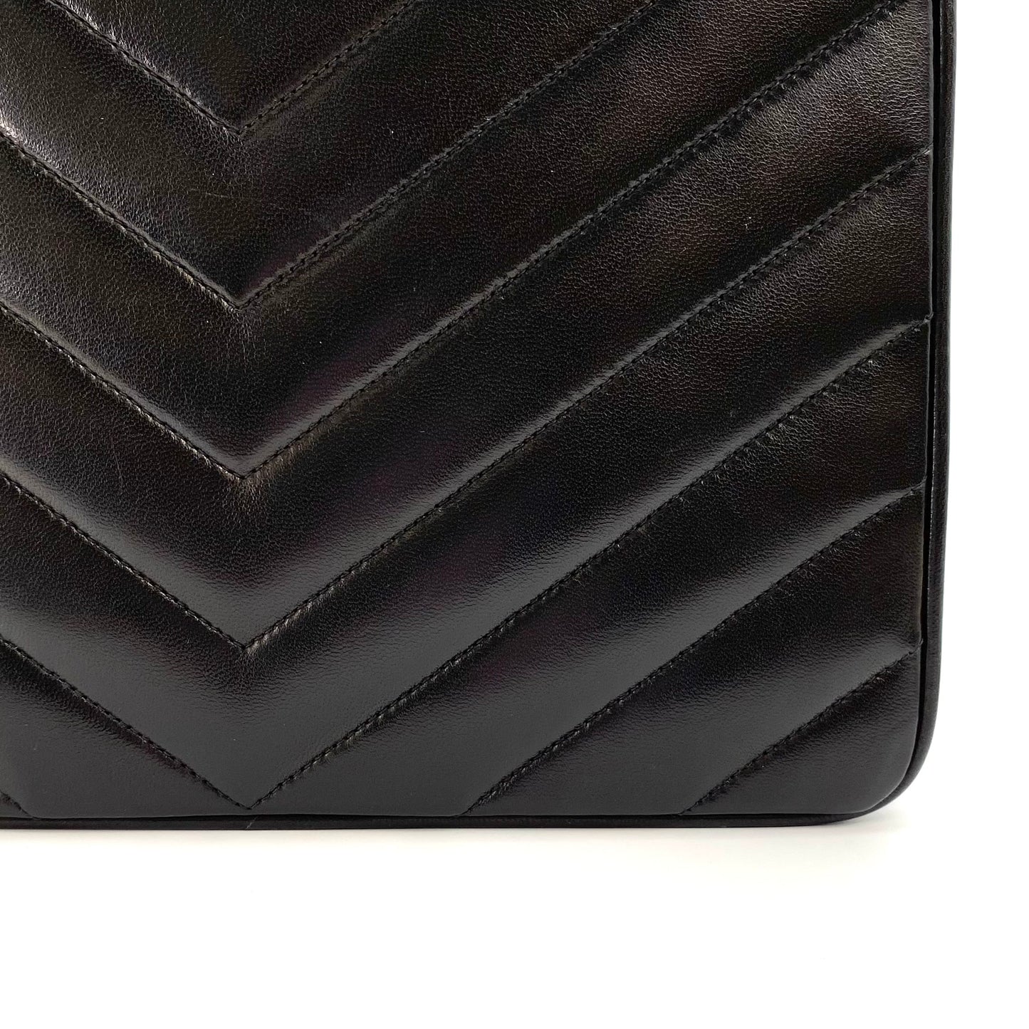 Jace, 2 Series Chevron Black Lambskin with seal and card
