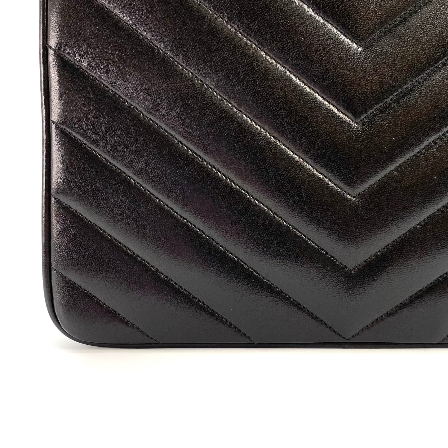 Jace, 2 Series Chevron Black Lambskin with seal and card