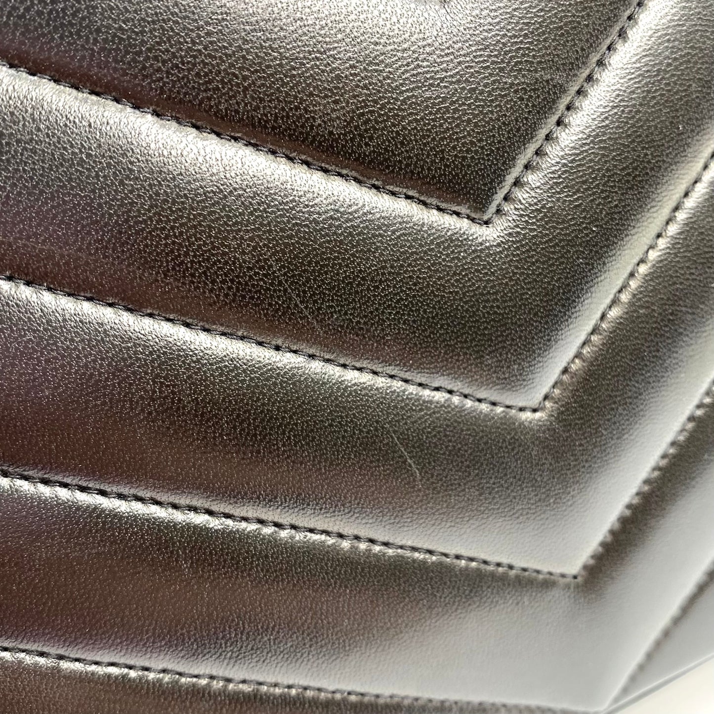 Jace, 2 Series Chevron Black Lambskin with seal and card