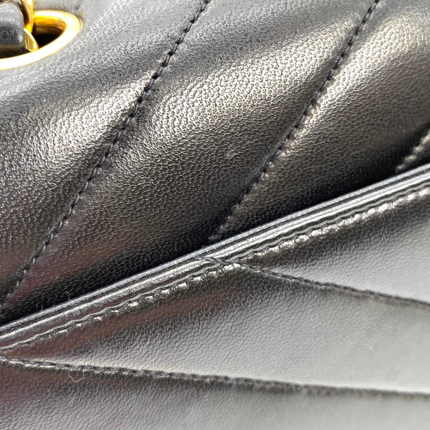 Jace, 2 Series Chevron Black Lambskin with seal and card