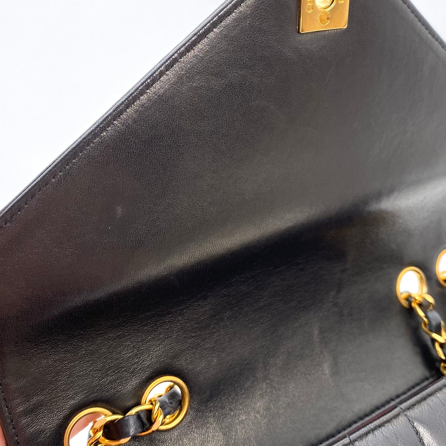 Jace, 2 Series Chevron Black Lambskin with seal and card
