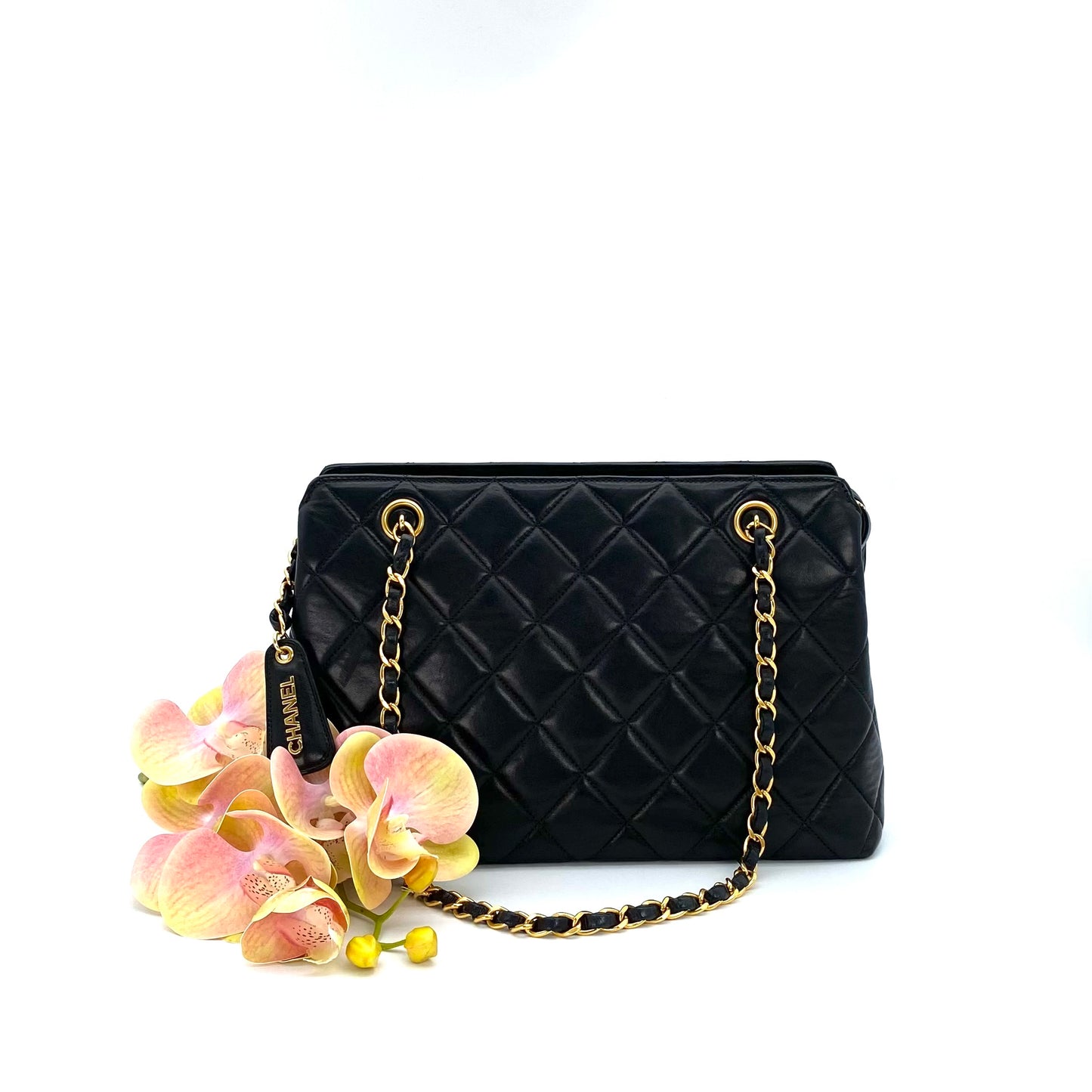 Fabian, 4 Series Matelasse Black Lambskin wtih seal and card