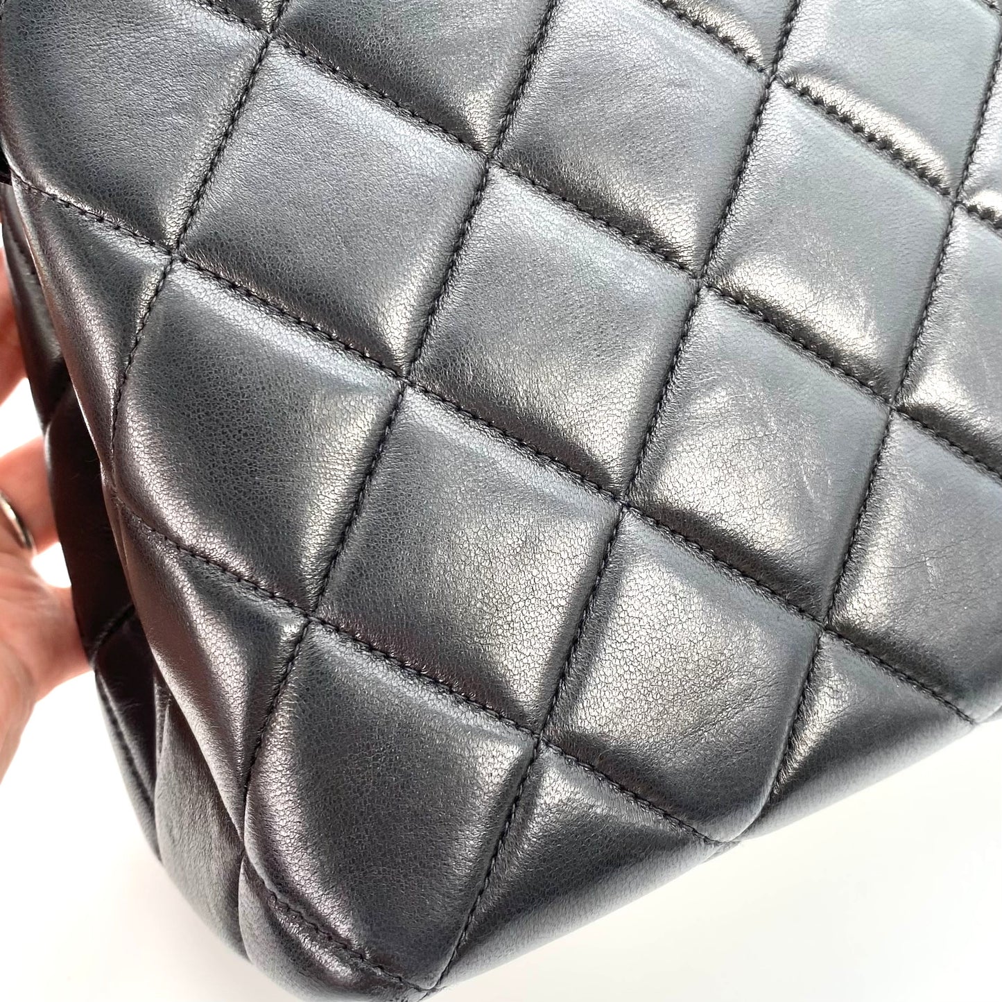 Fabian, 4 Series Matelasse Black Lambskin wtih seal and card