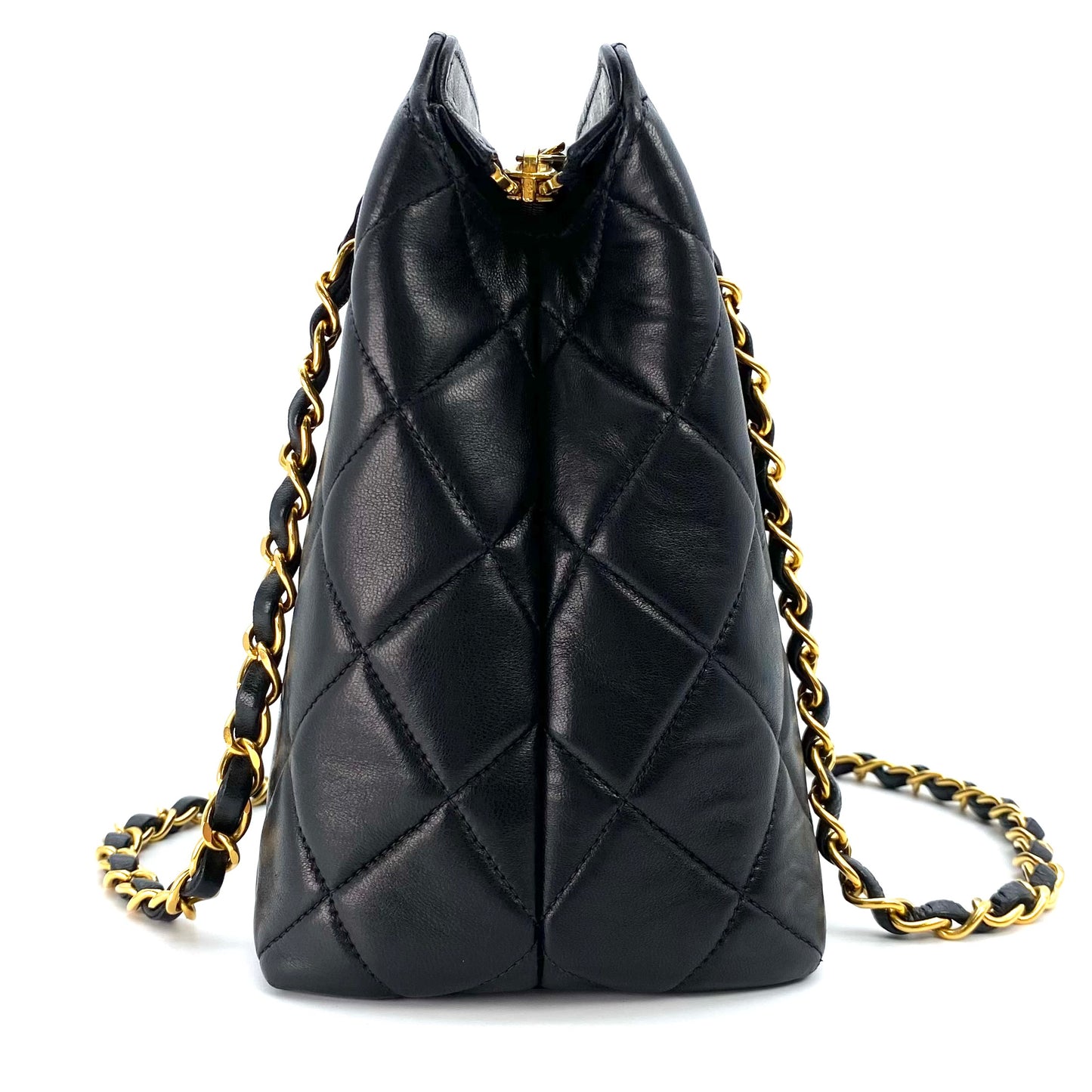 Fabian, 4 Series Matelasse Black Lambskin wtih seal and card