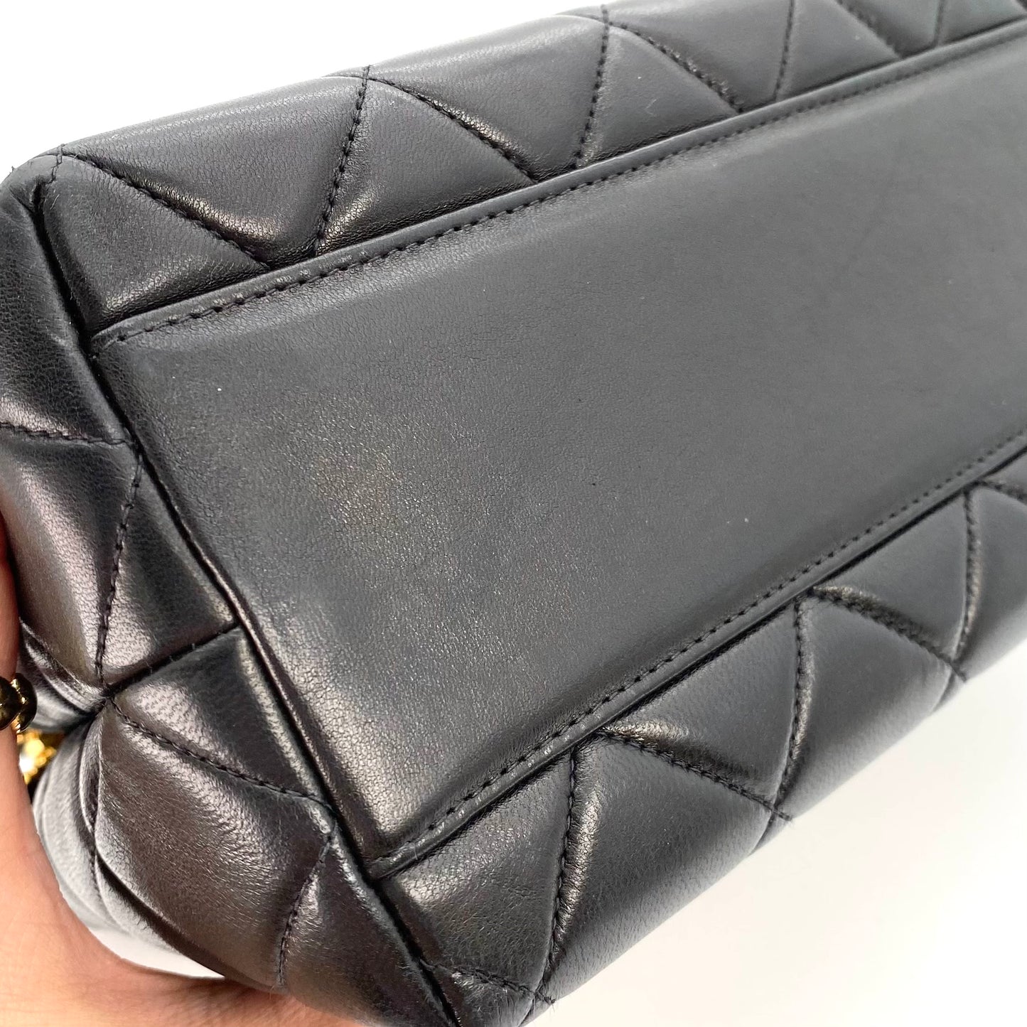 Fabian, 4 Series Matelasse Black Lambskin wtih seal and card