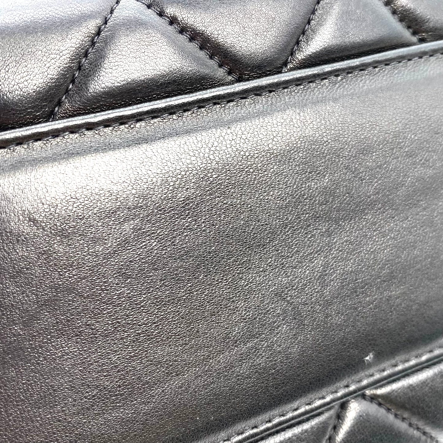 Fabian, 4 Series Matelasse Black Lambskin wtih seal and card