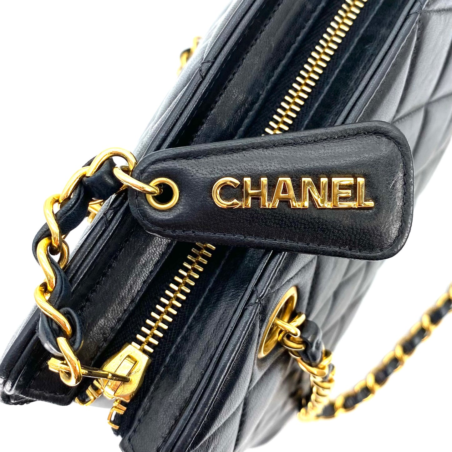 Fabian, 4 Series Matelasse Black Lambskin wtih seal and card
